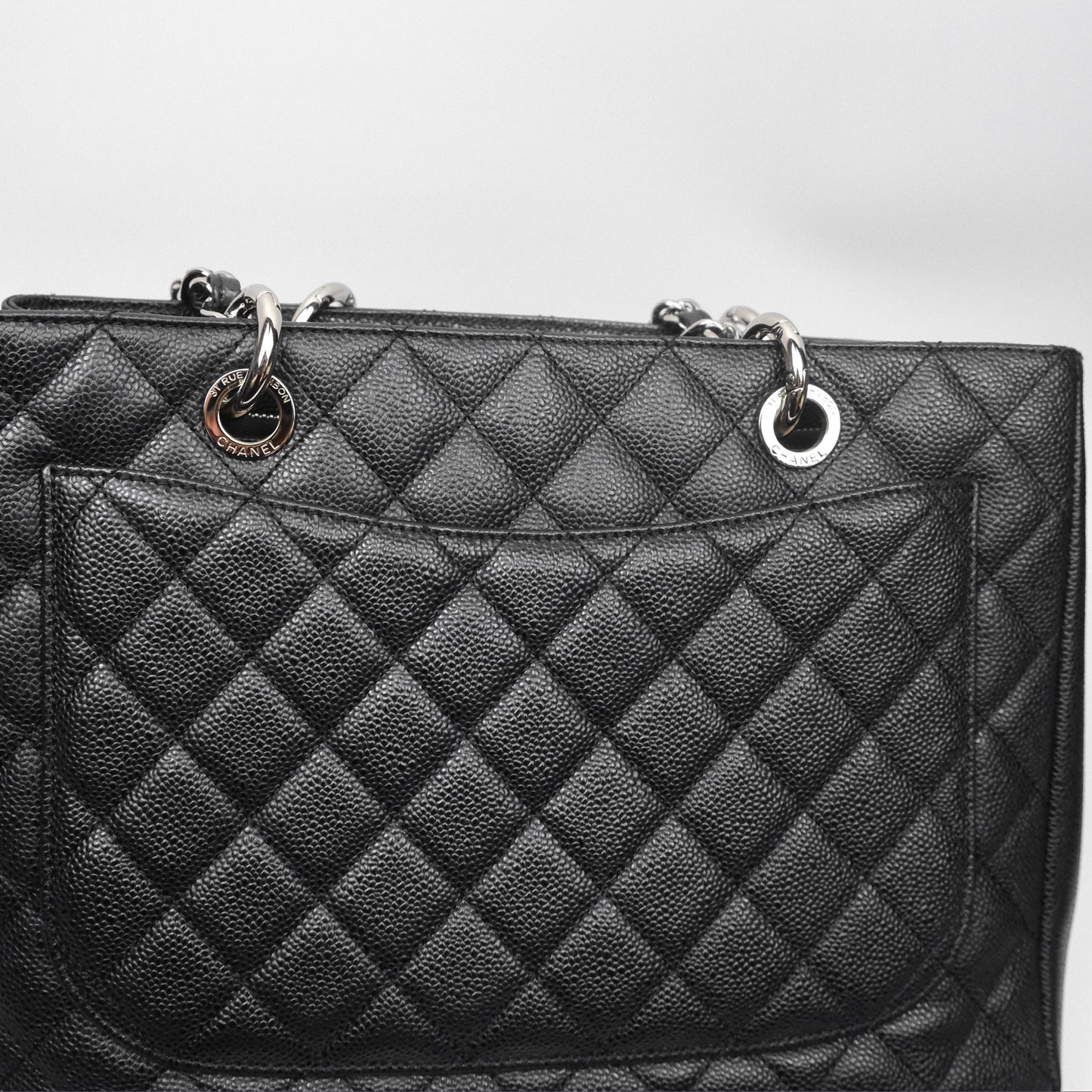 Chanel GST Black Caviar Silver Hardware
