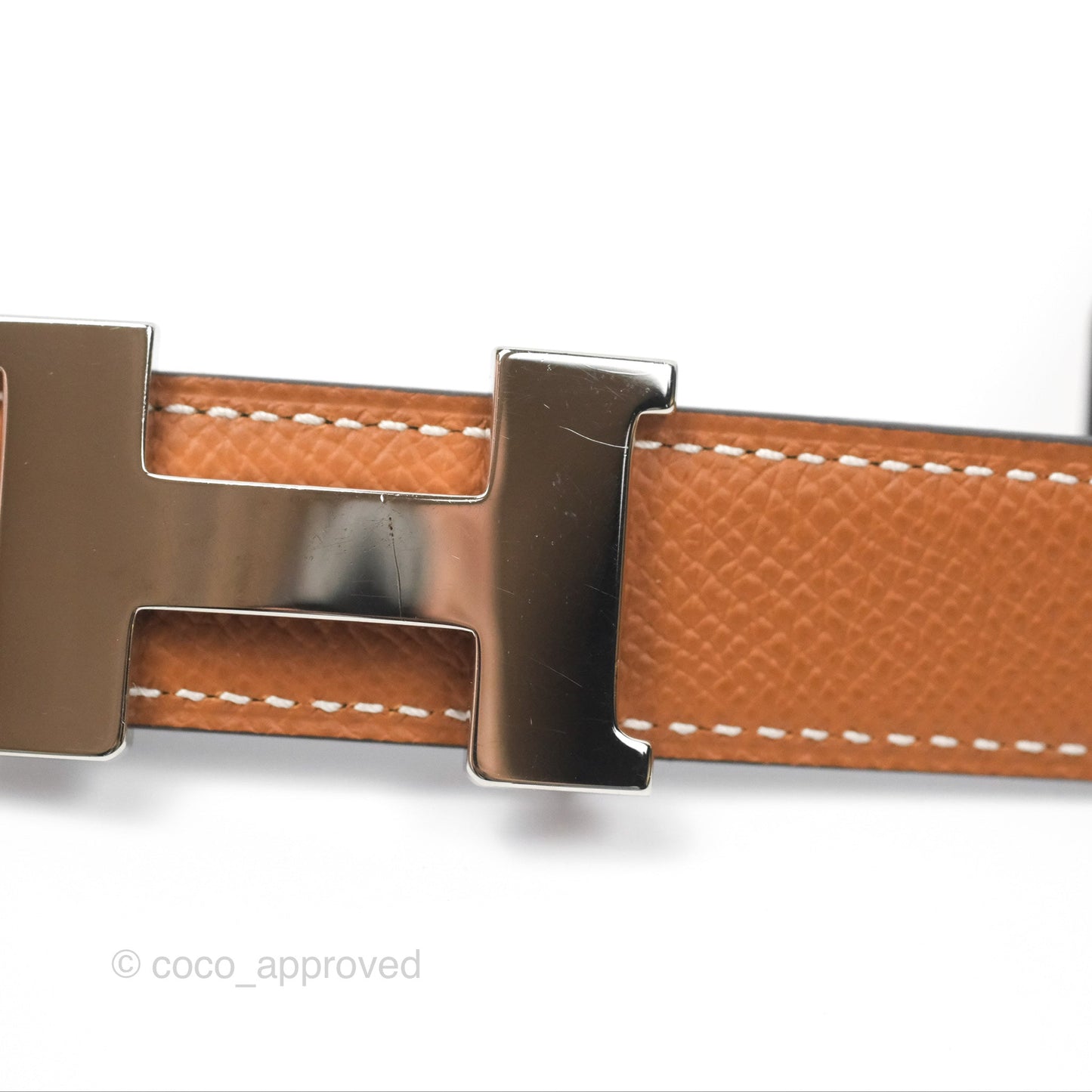 Hermès Constance Belt Buckle & Reversible Leather Strap Size 75