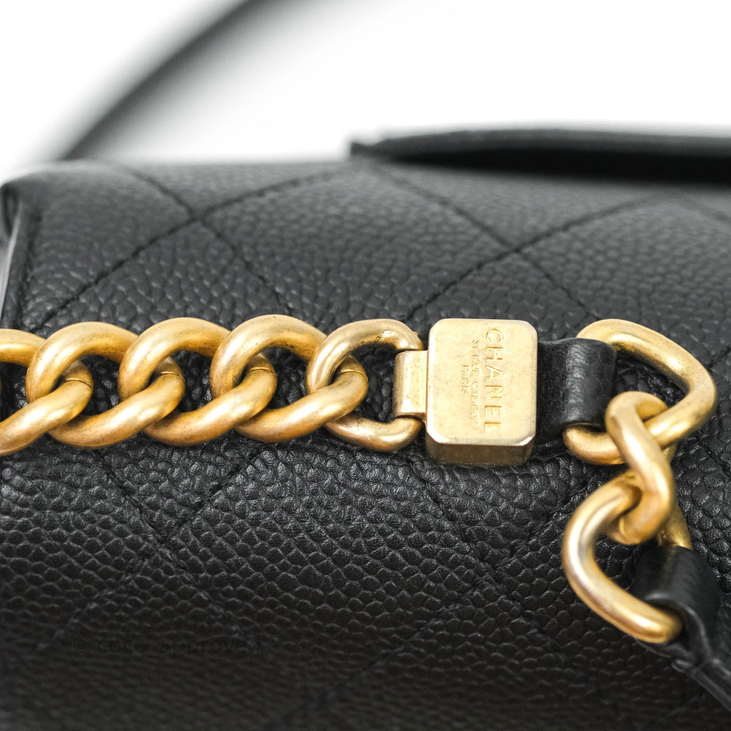 Chanel Chic Affinity Medium Grained Calfskin Black Aged Gold Hardware