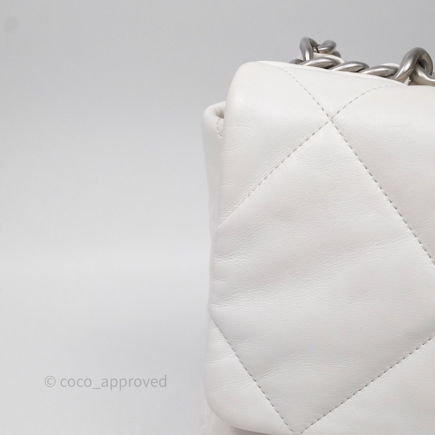 Chanel 19 Medium White Mixed Hardware