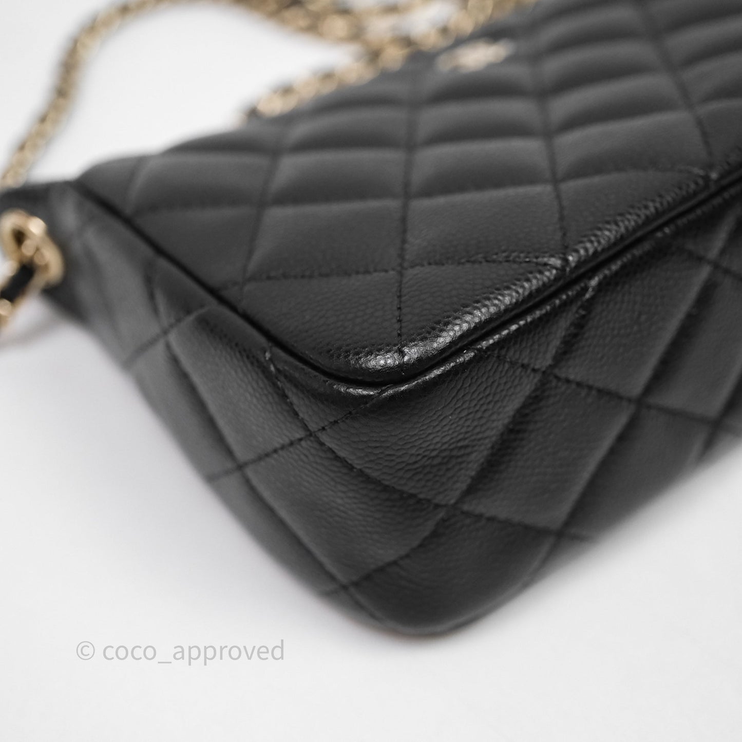 Chanel Clutch on Chain Black Caviar Gold Hardware