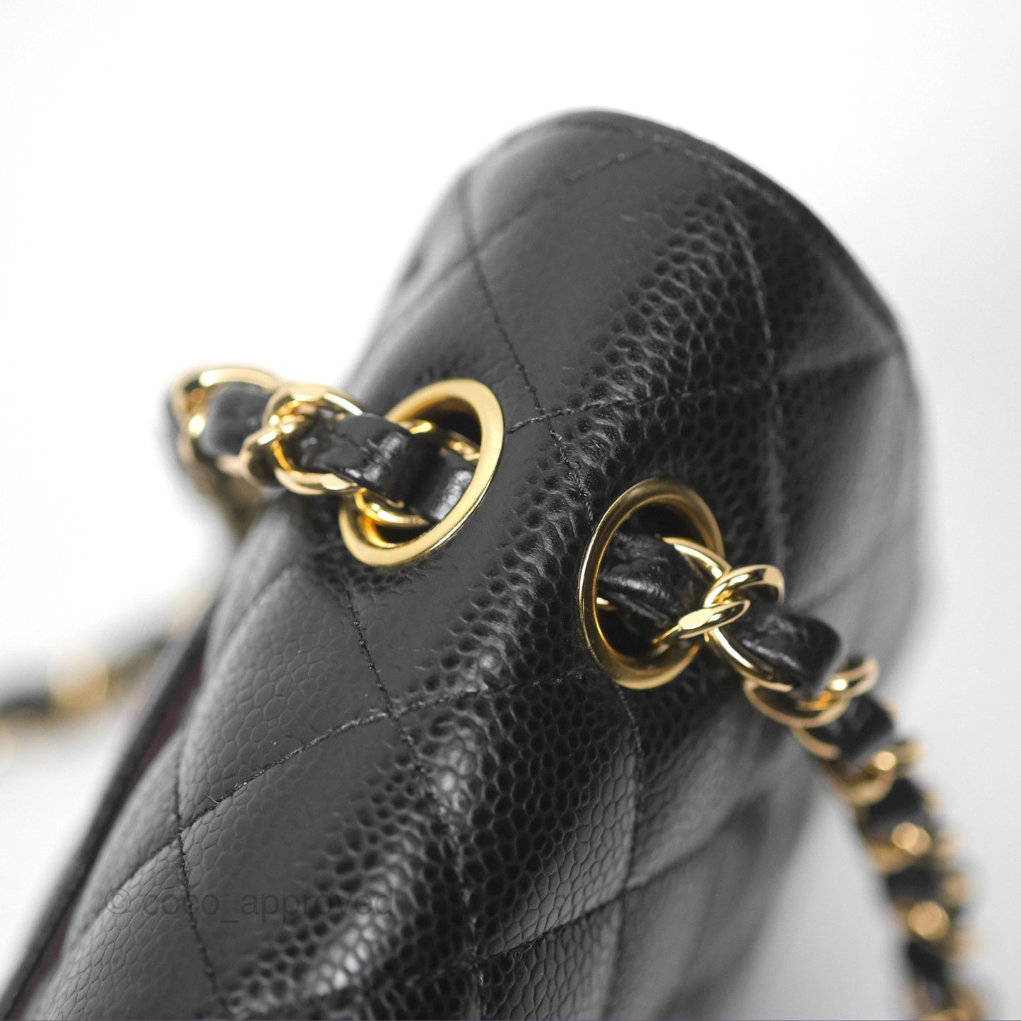 Chanel Classic M/L Medium Flap Quilted Black Caviar Gold Hardware