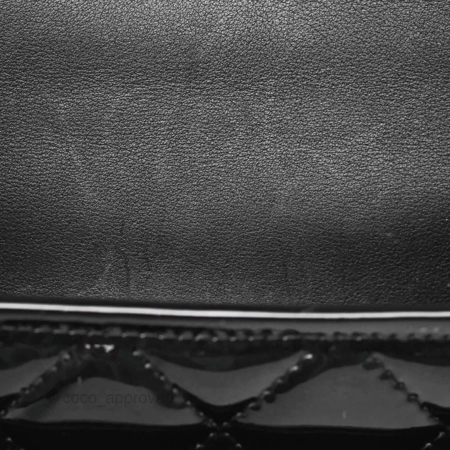 Chanel Mini School Memory Top Handle Flap Black Patent 22K