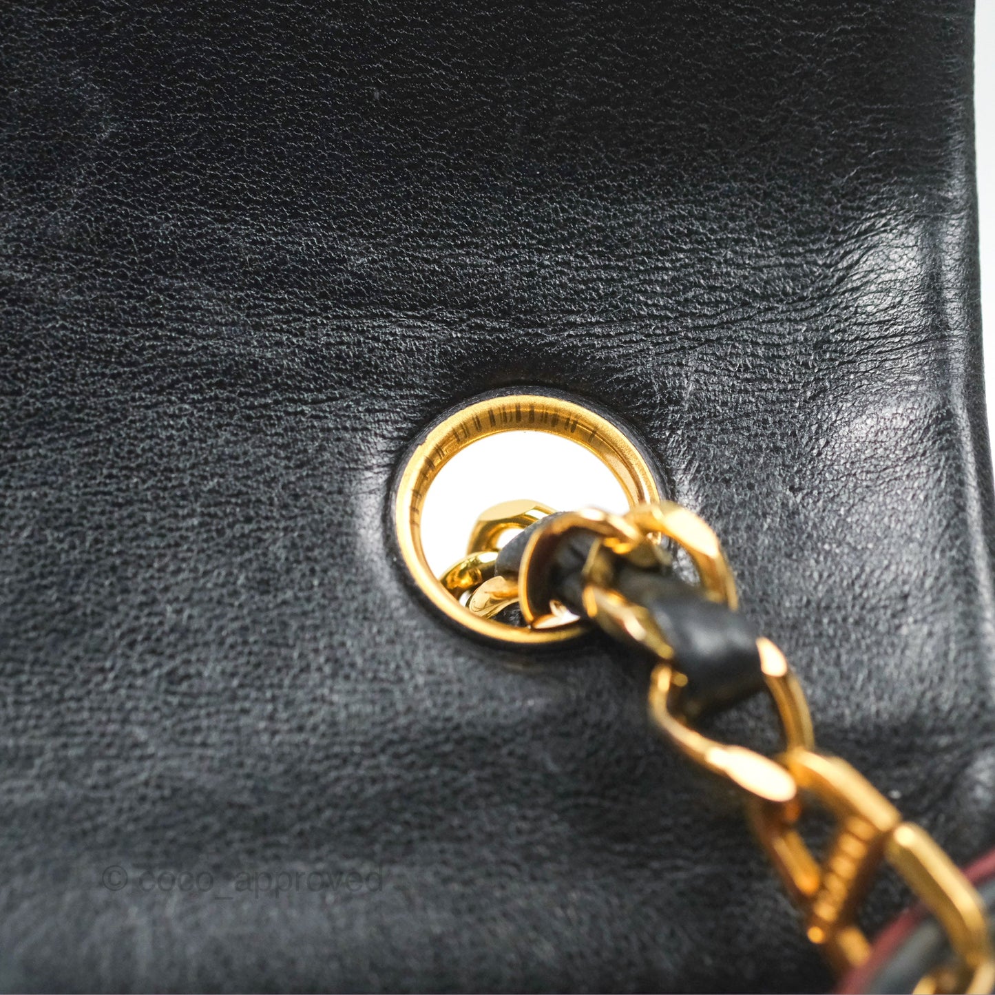 Chanel Vintage Square Flap Bag Black Lambskin 24K Gold Hardware