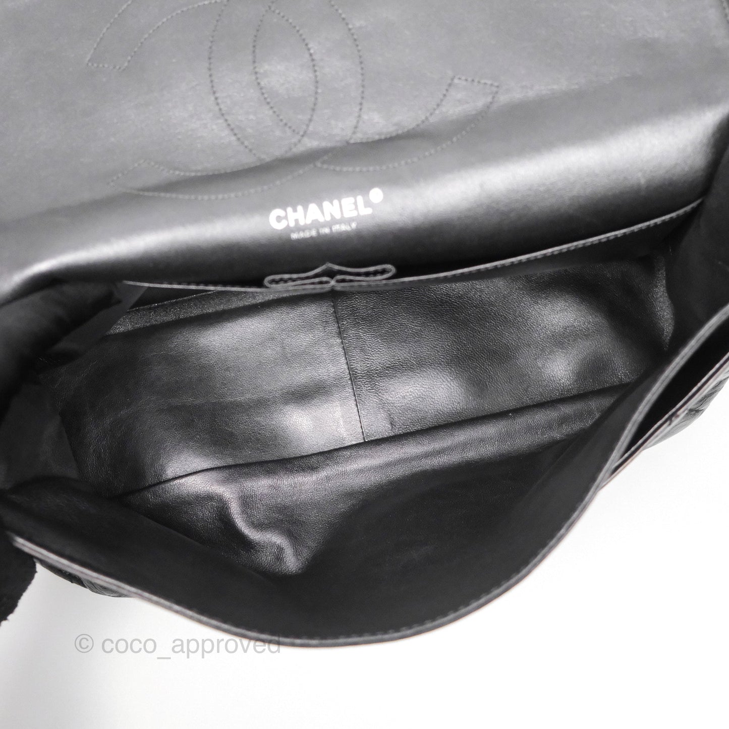 Chanel 228 Reissue Flap Quilted Black Crumpled Calfskin Ruthenium Hardware
