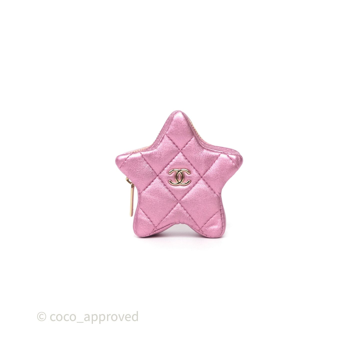 Chanel Hollywood Boulevard Flap with Star Coin Purse Lilac Pink Metallic Mirror Calfskin 24C