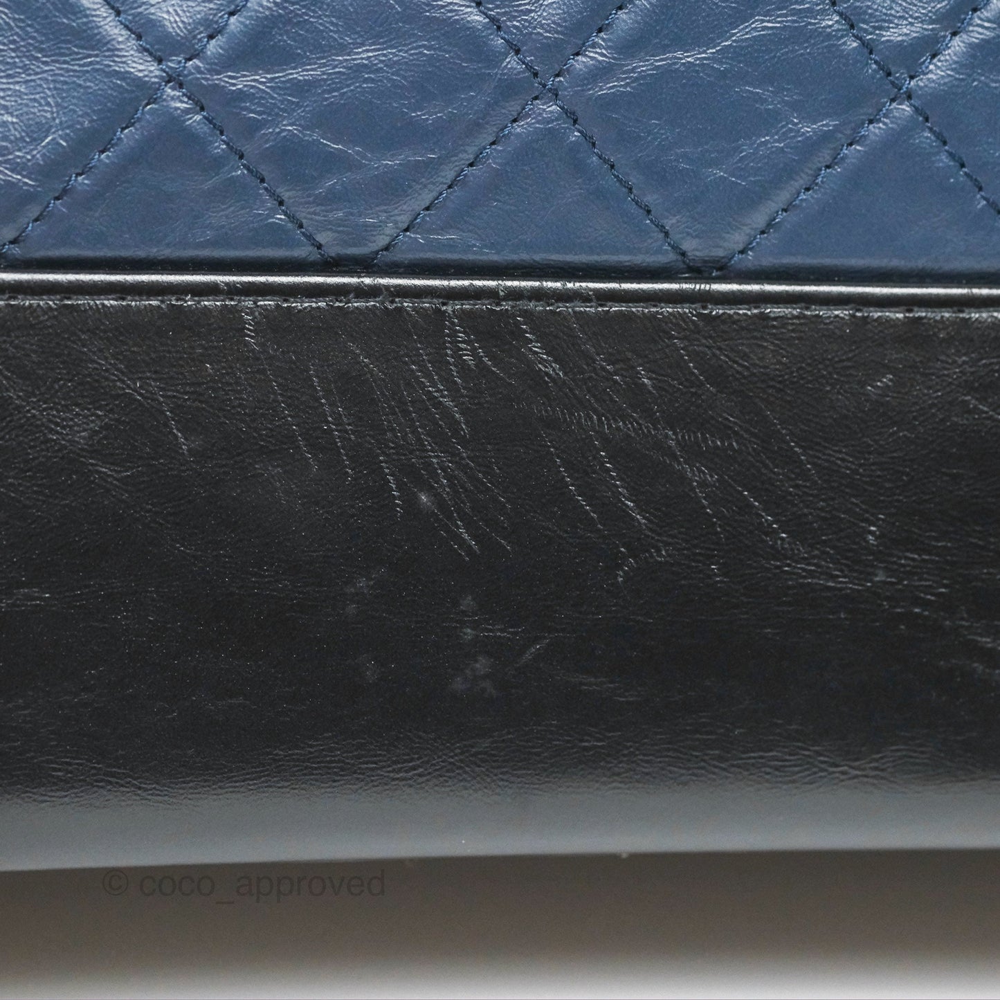 Chanel New Medium Gabrielle Hobo Quilted Navy Black Aged Calfskin
