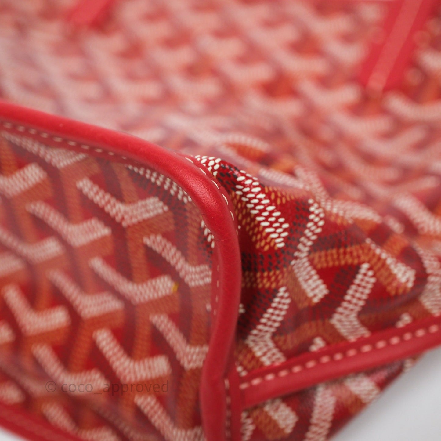 Goyard Anjou Mini Tote Bag Red Goyardine Canvas