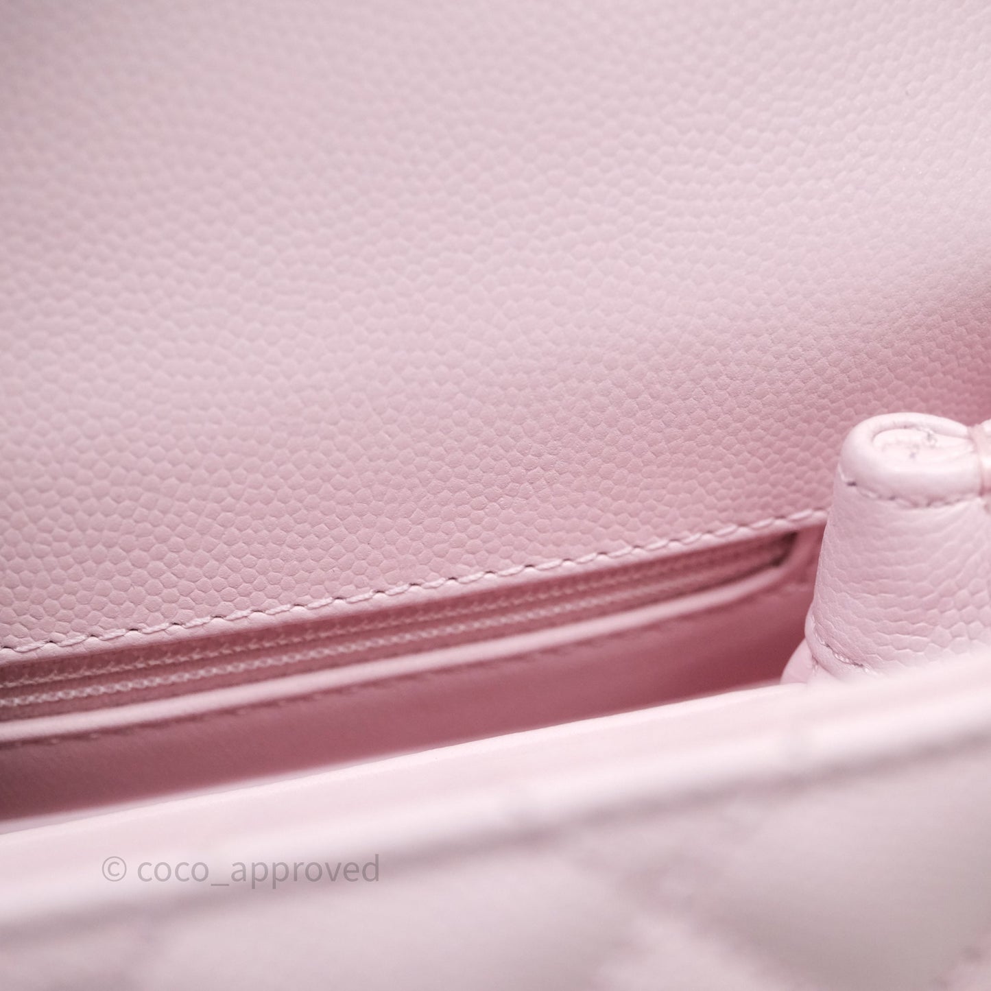 Chanel Mini Coco Handle Light Pink Caviar Gold Hardware