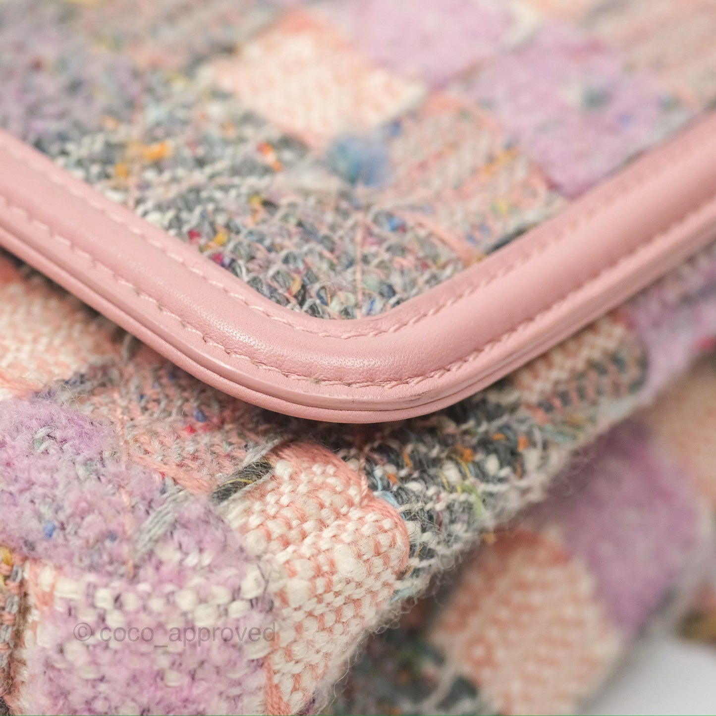 Chanel Small CC Filigree Flap Pink Tweed