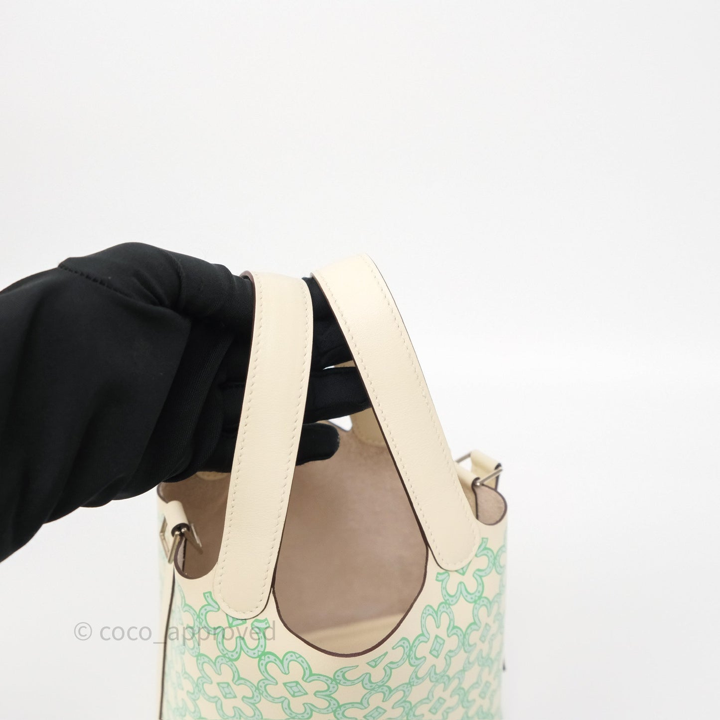 Hermes Micro Picotin 14 Lucky Daisy Nata I2 Vert Swift Palladium Hardware