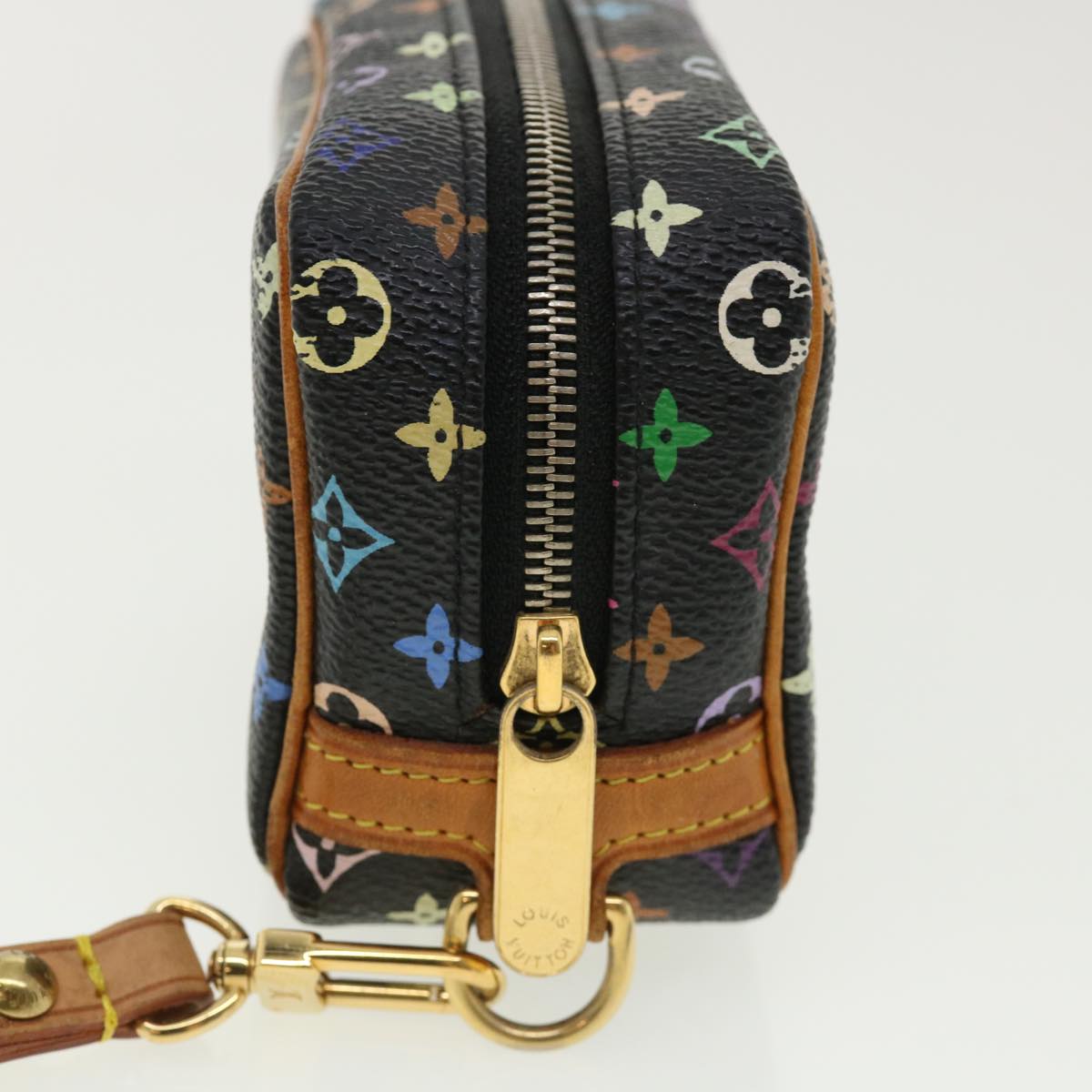 LOUIS VUITTON Monogram Multicolor Trousse Wapity Pouch Black M58034 31971