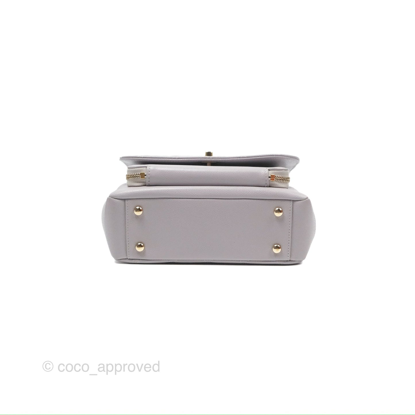 Chanel Quilted Medium Business Affinity Flap Grey Caviar Light Gold Hardware
