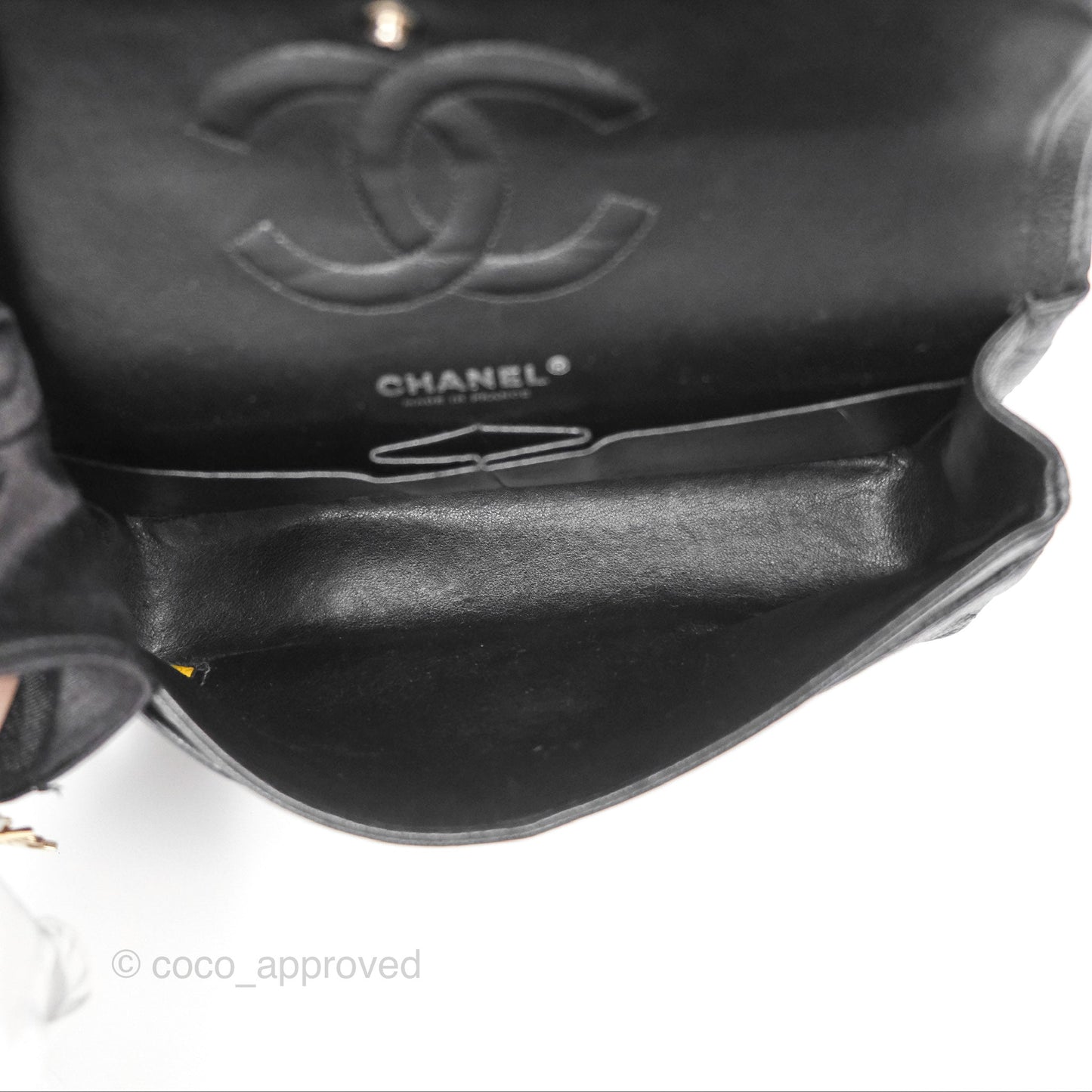 Chanel Classic M/L Medium Flap Quilted Black Caviar Silver Hardware