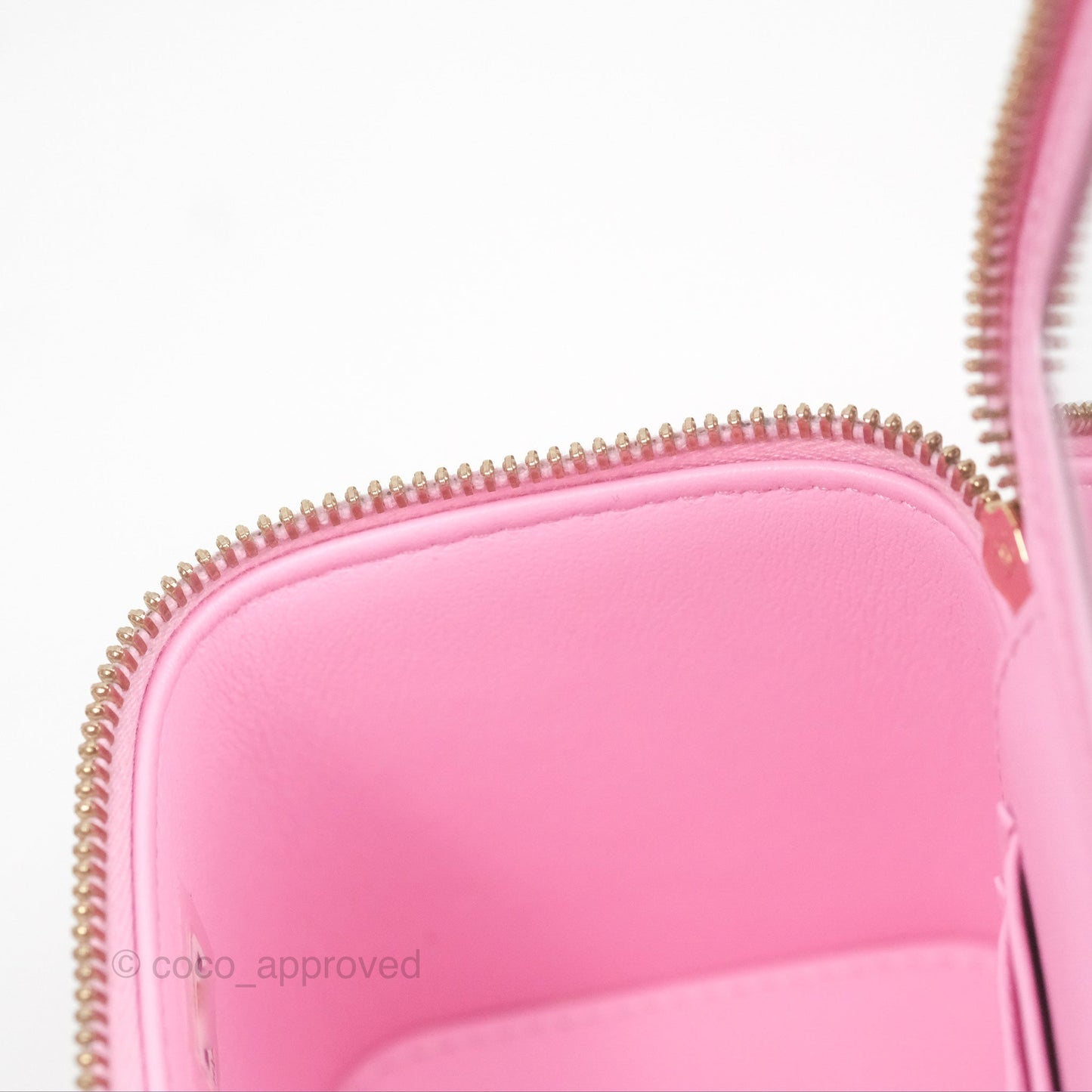 Chanel Vanity with Heart Adjustable Chain Pink Caviar Aged Gold Hardware