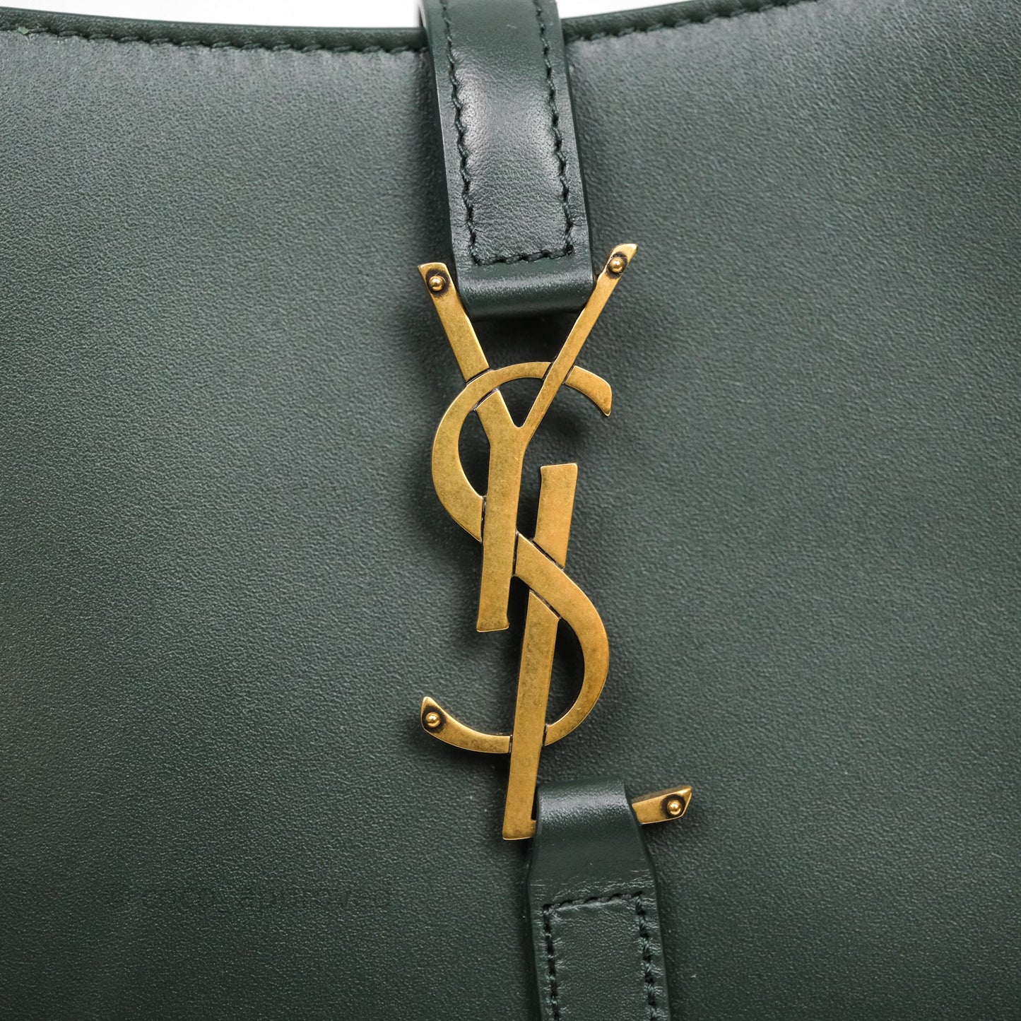Saint Laurent ‘Le 5 a 7’ Hobo Bag Dark Green Smooth Calfskin