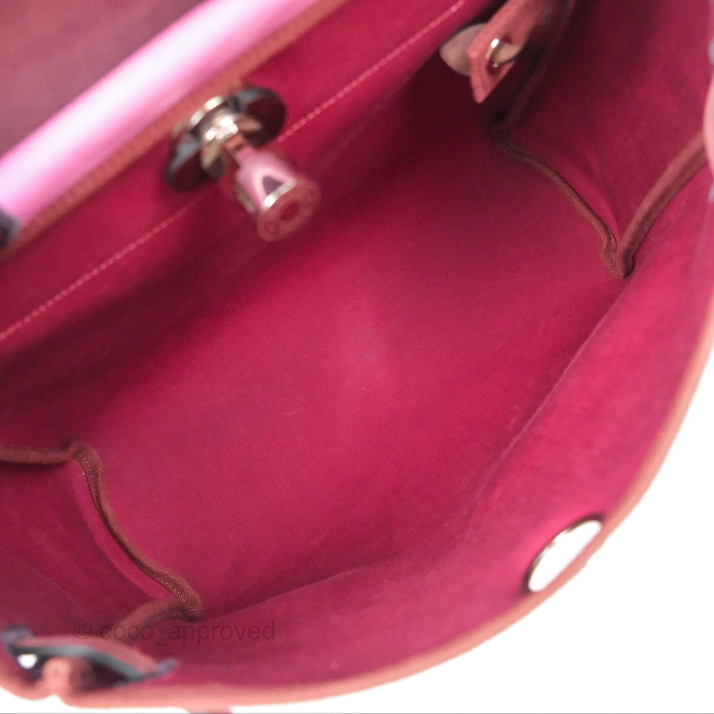 Hermès Herbag Zip 31 Retourne Rose Bubblegum L4/ Rubis B5 Canvas Palladium Hardware