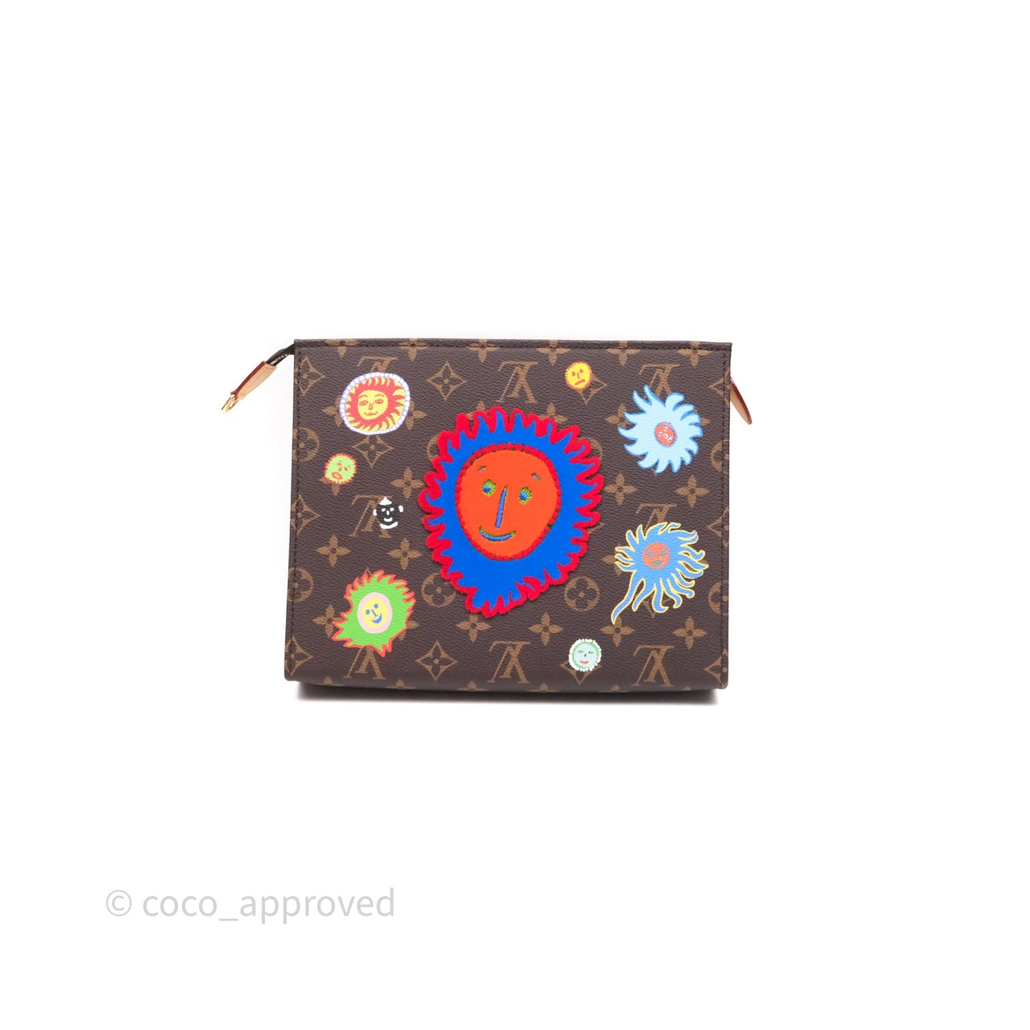 Louis Vuitton x Yayoi Kusama Toiletry Pouch on Chain Monogram Embroidered
