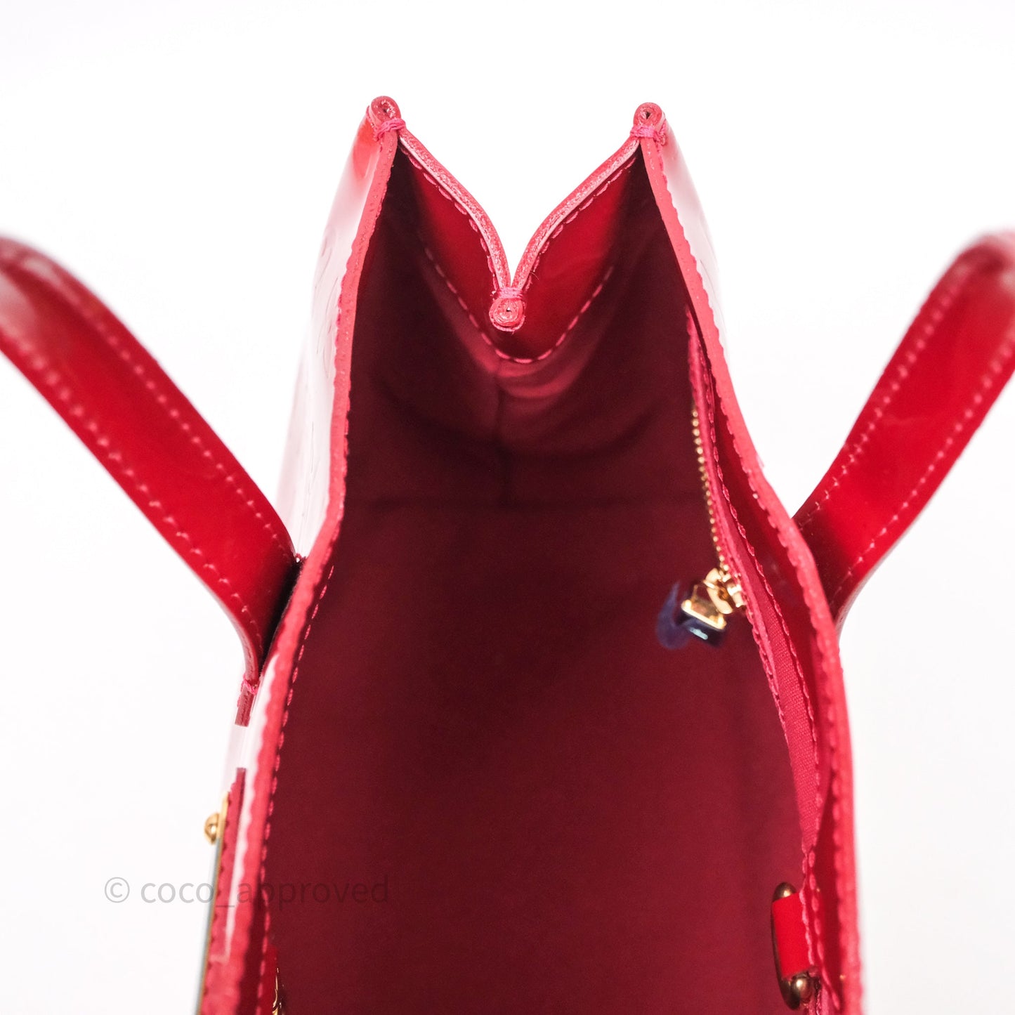 Louis Vuitton Vernis Wilshire Monogram Tote Bag Red