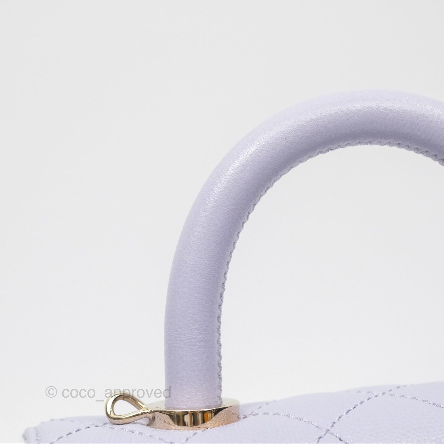 Chanel Mini Coco Handle Lilac Caviar Gold Hardware