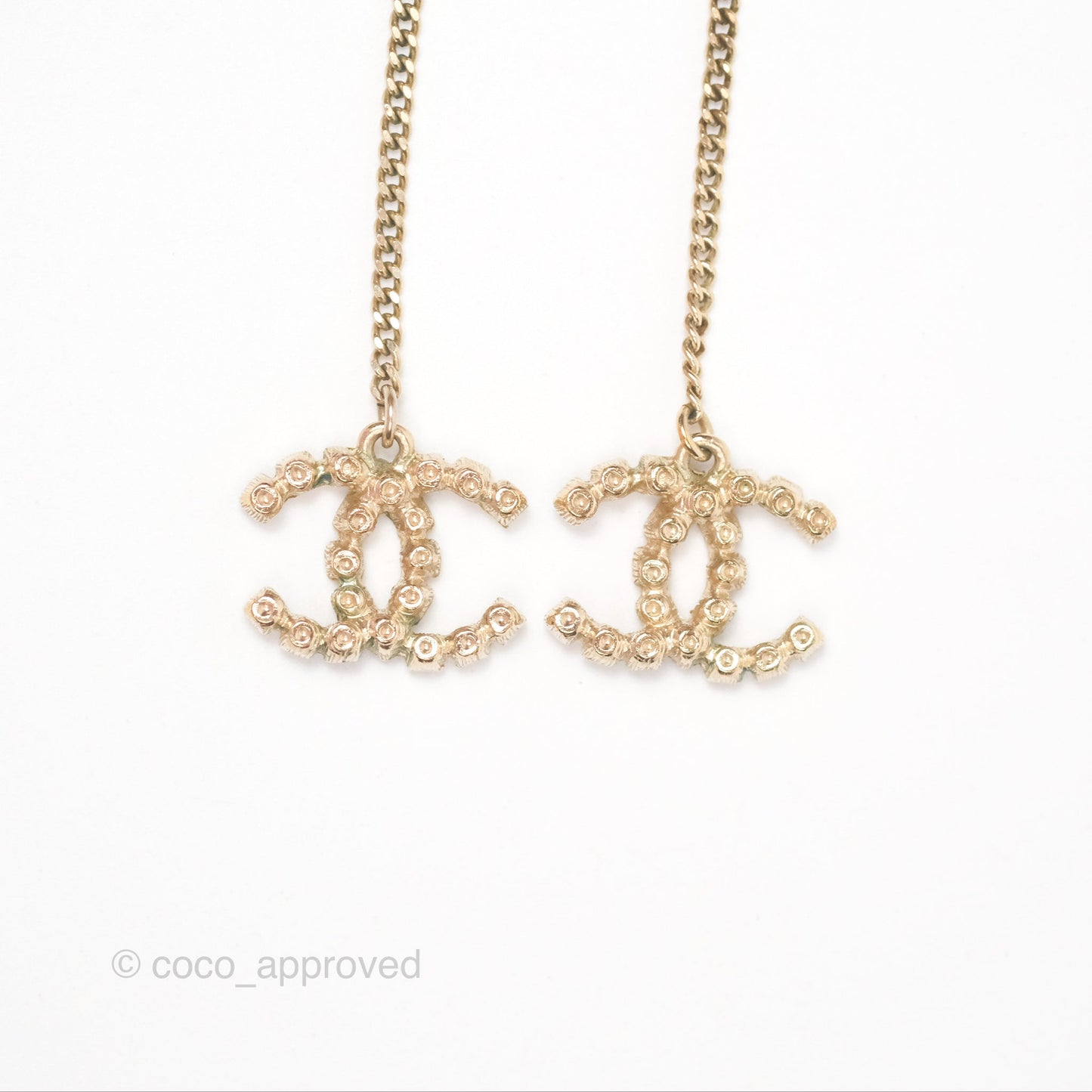 Chanel Multicolor Crystal CC Drop Earrings Gold Tone