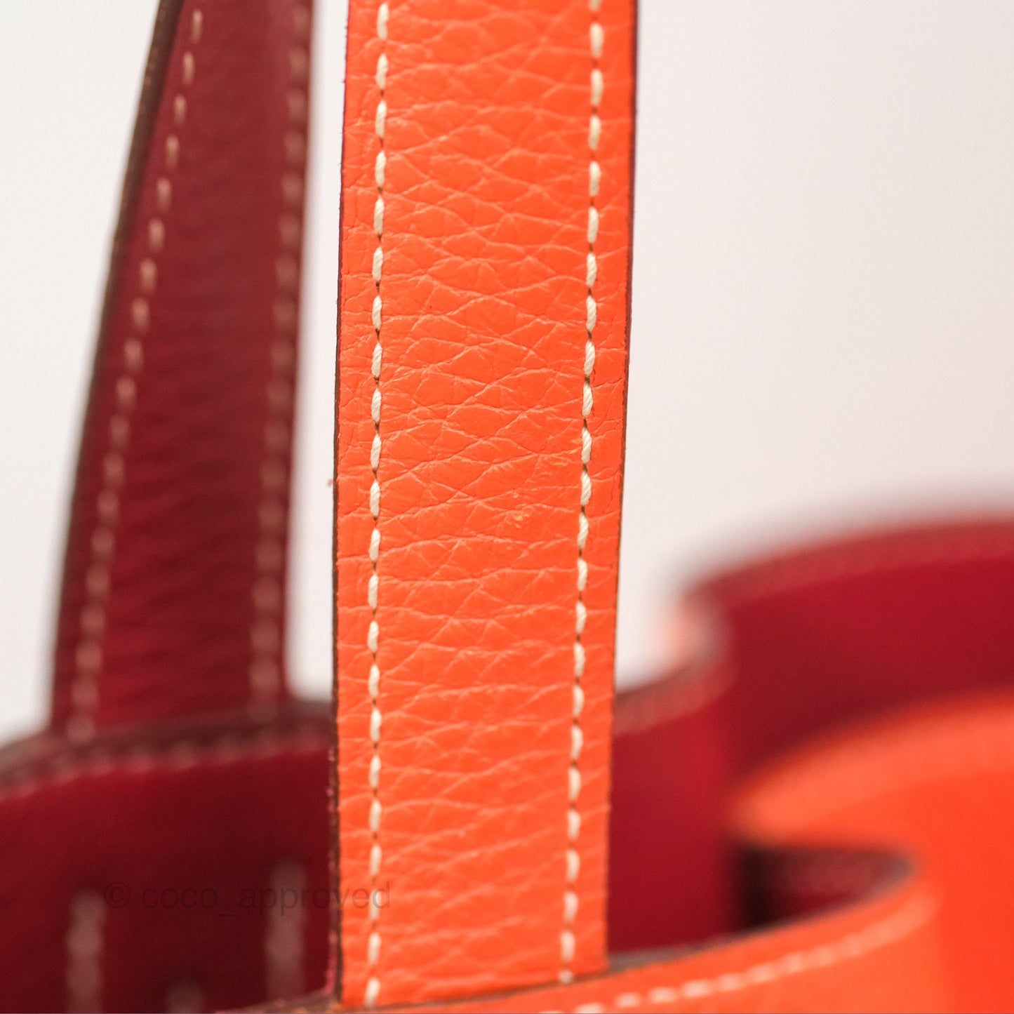 Hermès Double Sens Tote 36 Rouge Casaque Orange Crevette Clemence