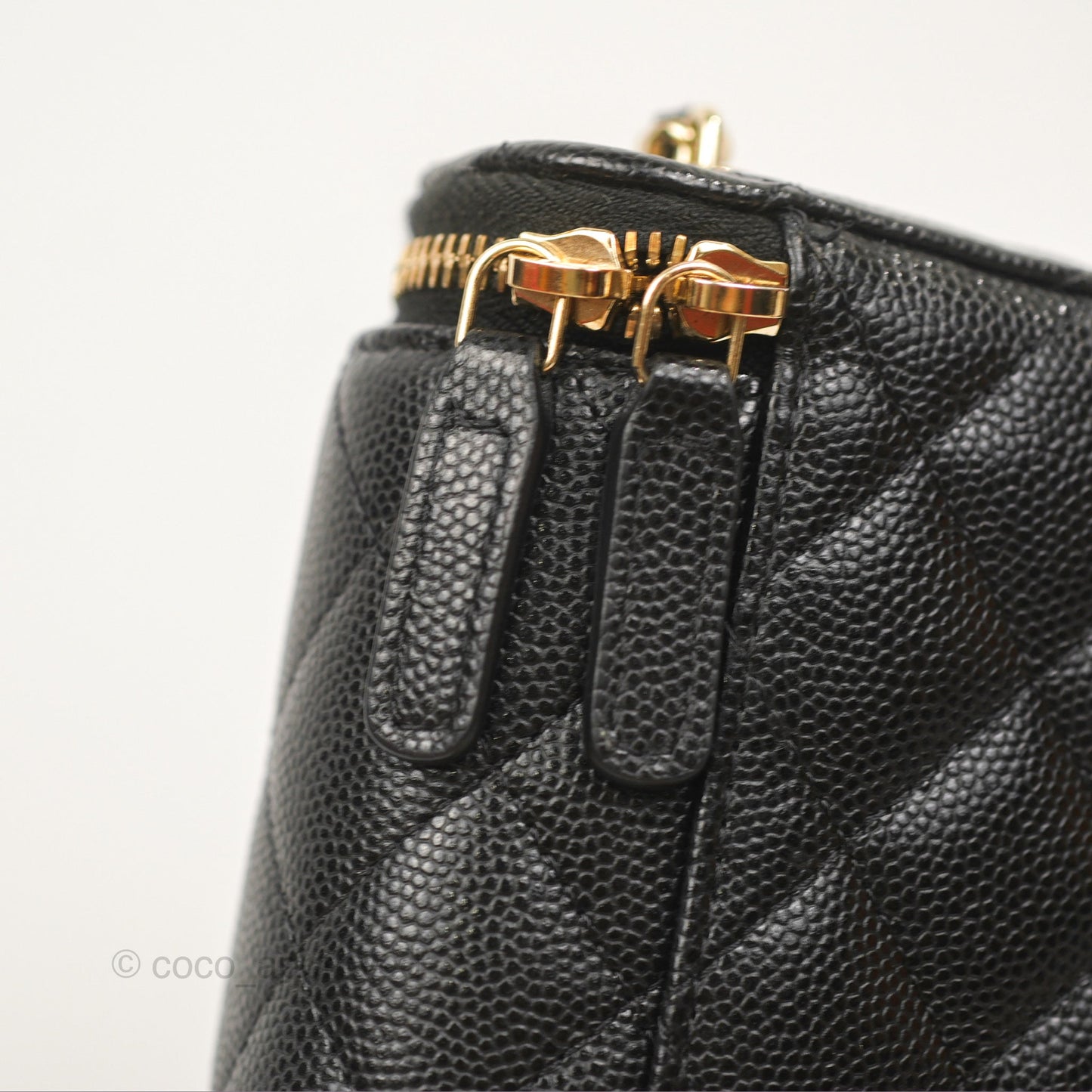 Chanel Classic Mini Vanity With Chain Black Caviar Gold Hardware