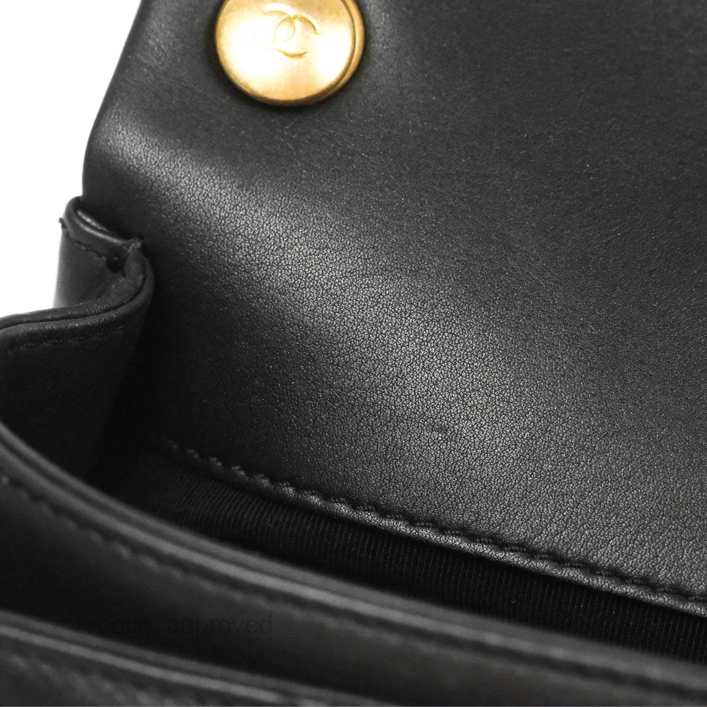 Chanel Small Day Trip Quilted Black Calfskin Gold Hardware