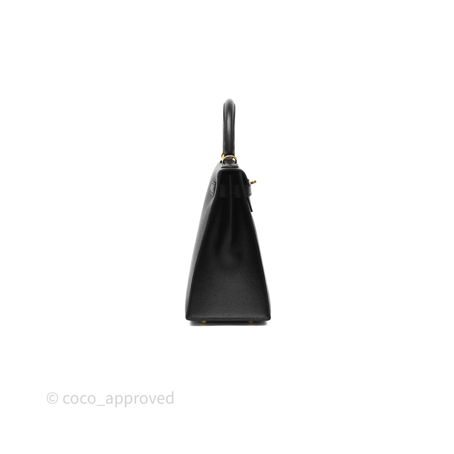 Hermès Kelly 28 Noir 89 Epsom Gold Hardware