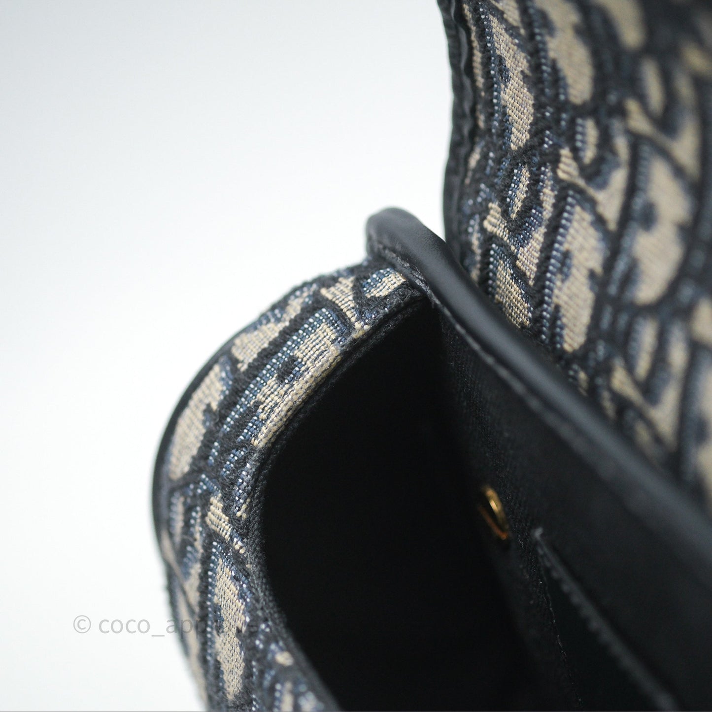 Christian Dior Bobby East-West Bag Blue Oblique Jacquard Canvas