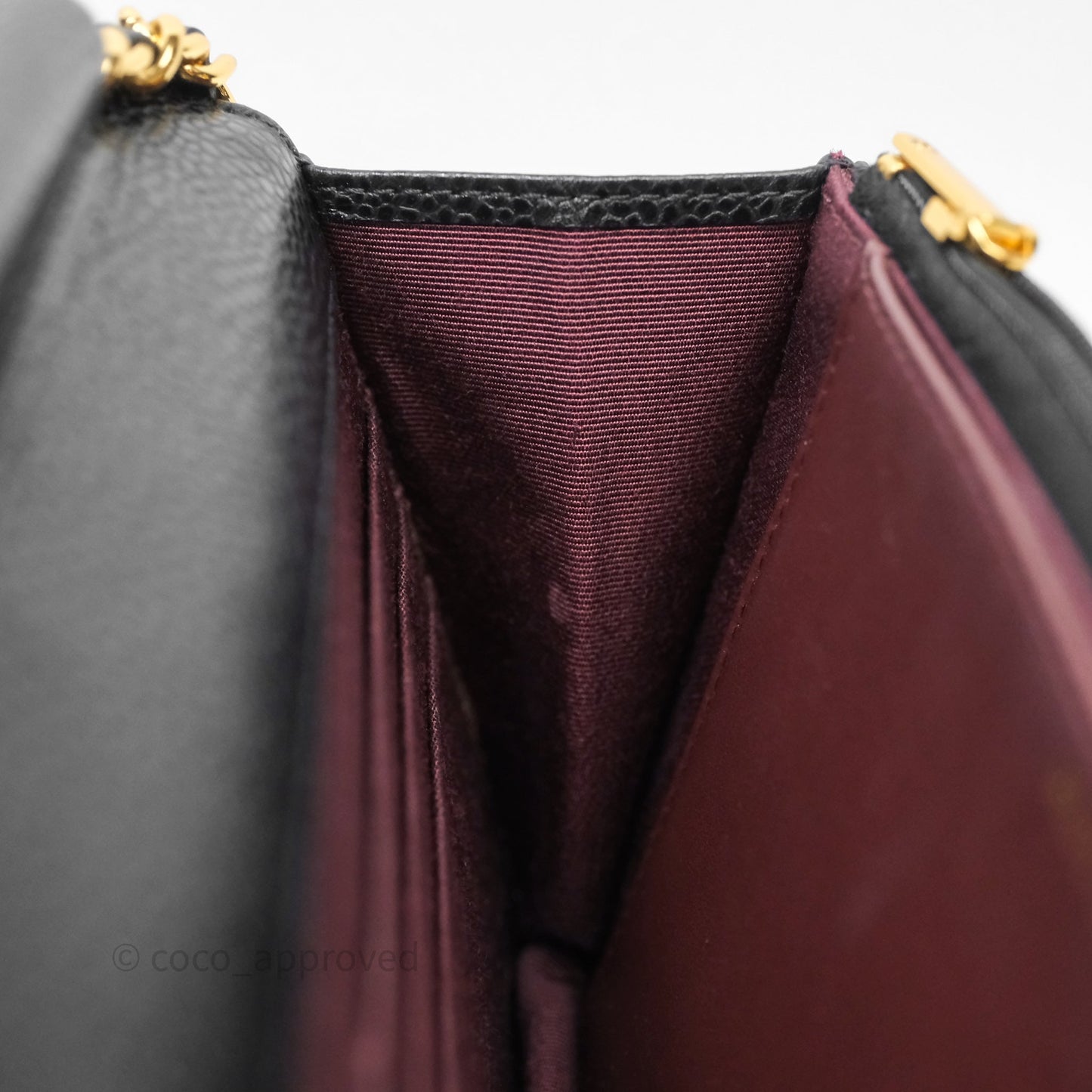 Chanel Quilted WOC Black Caviar Gold Hardware