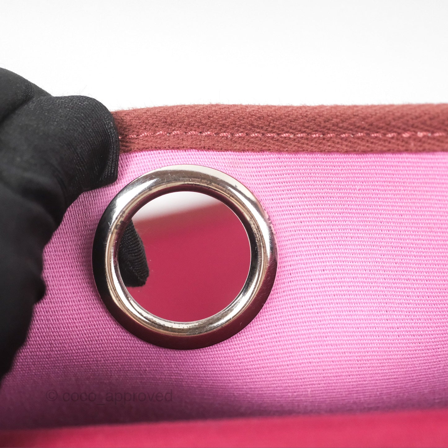 Hermès Herbag Zip 31 Retourne Rose Bubblegum L4/ Rubis B5 Canvas Palladium Hardware