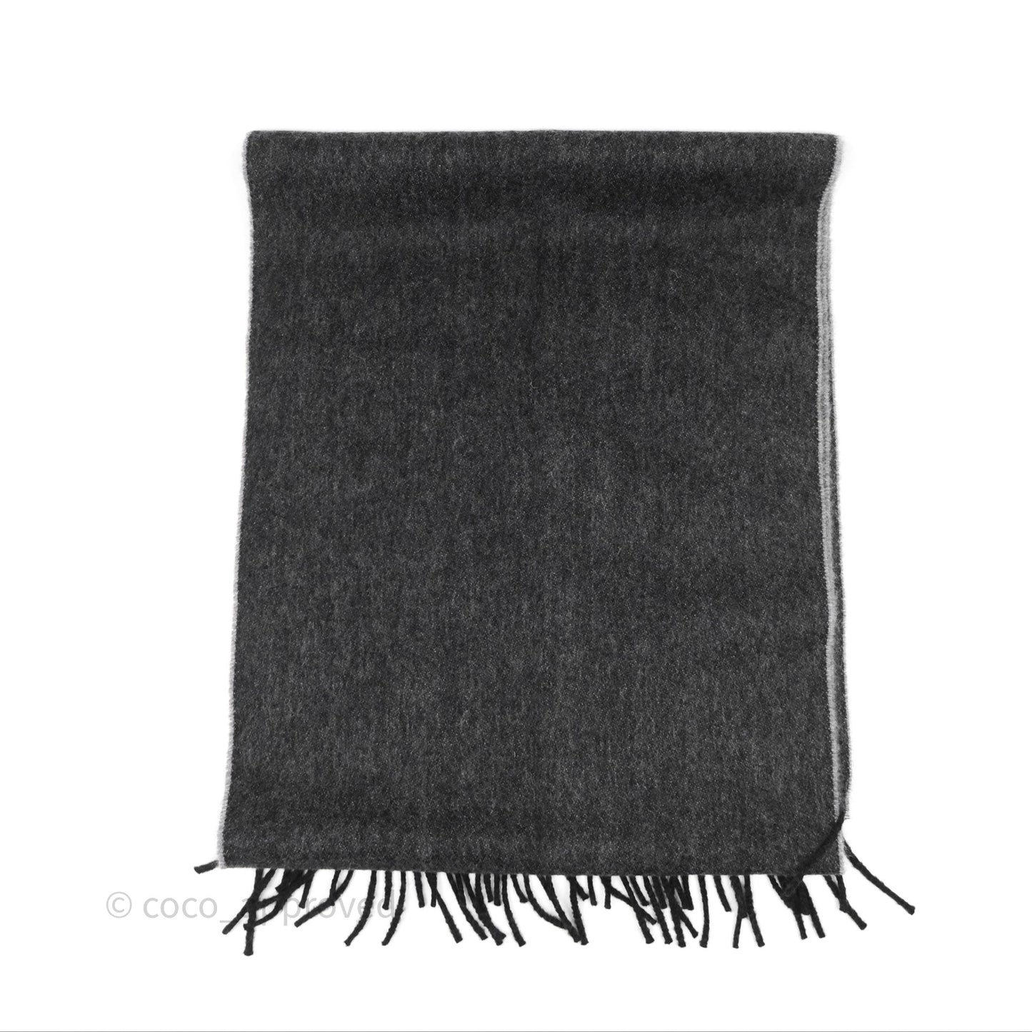 Louis Vuitton Monogram Scarf Grey Wool / Cashmere