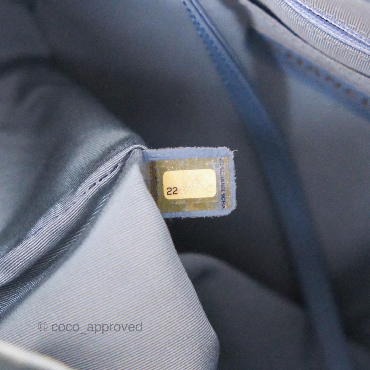 Chanel Drawstring Bucket Bag Denim Blue Aged Gold Hardware