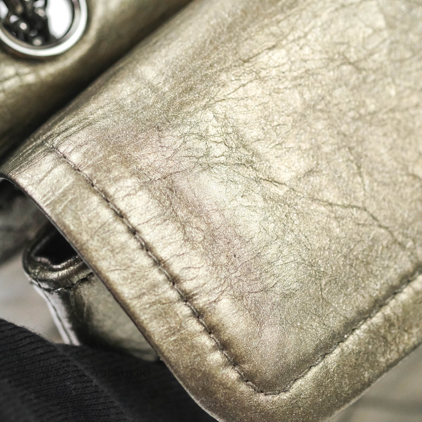 Chanel Quilted Reissue 226 Metallic Aged Calfskin Gun Metal Hardware