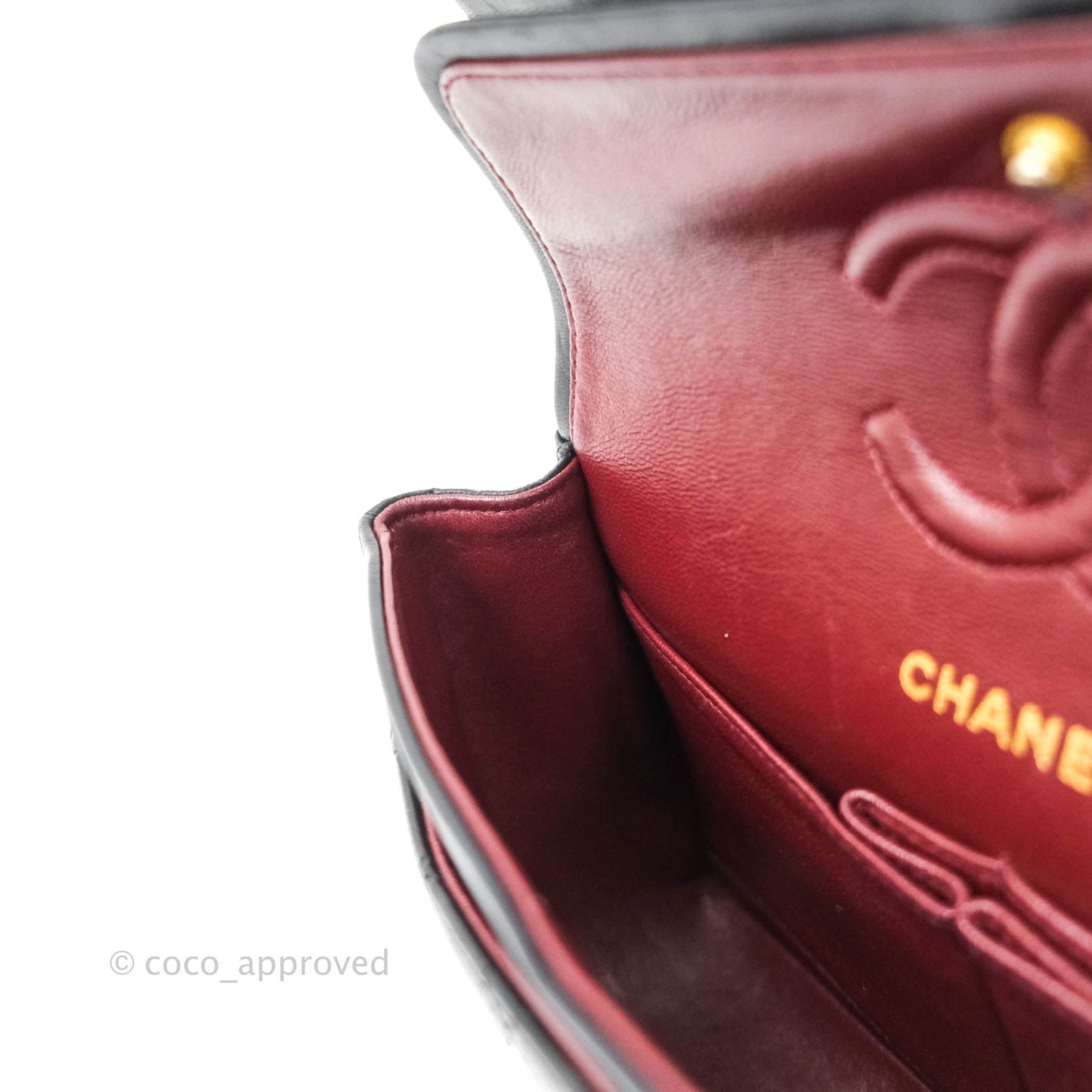 Chanel Vintage S/M Lambskin Small Double Flap Bag Black 24K Gold Hardware