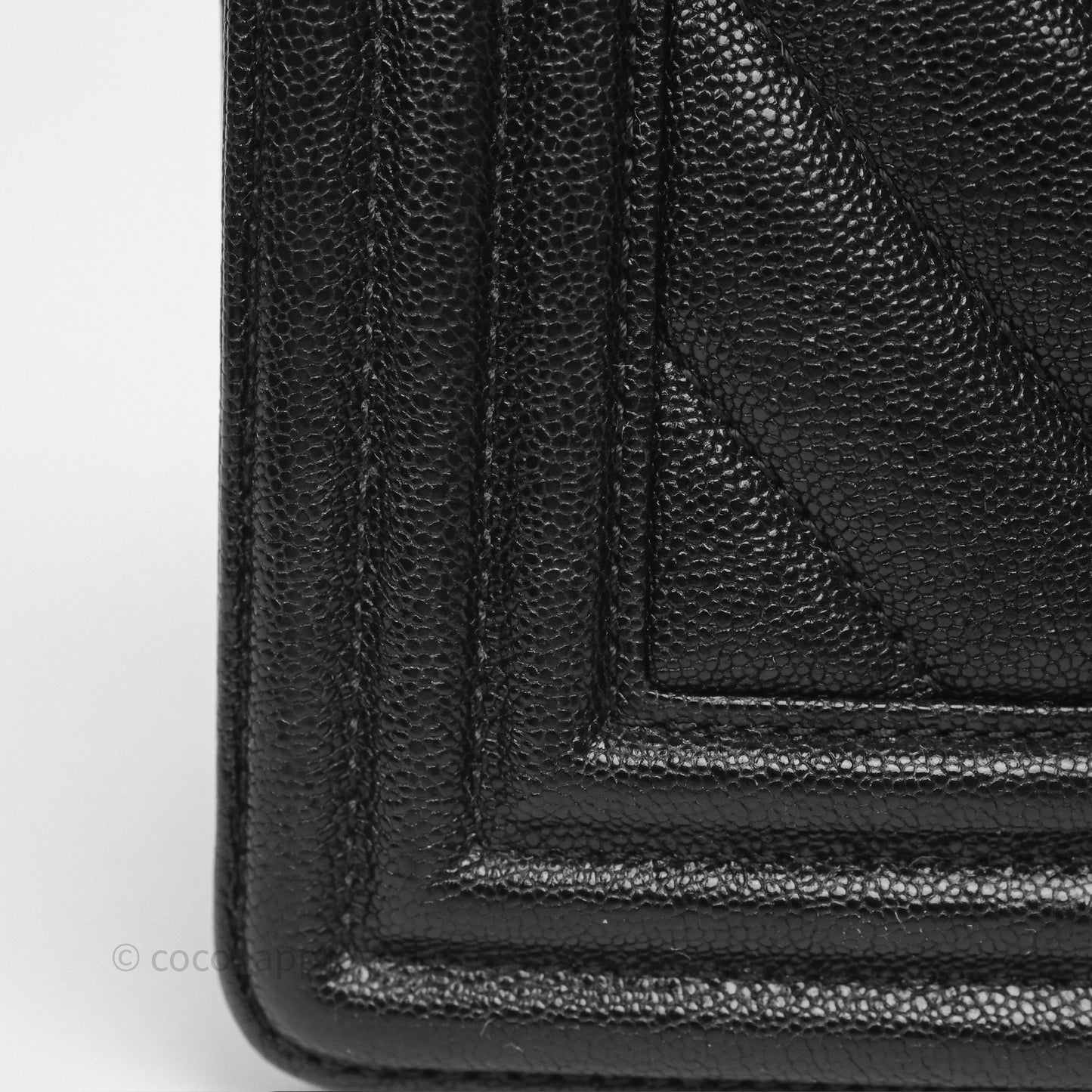 Chanel Small Boy Chevron Black Caviar Gold Hardware