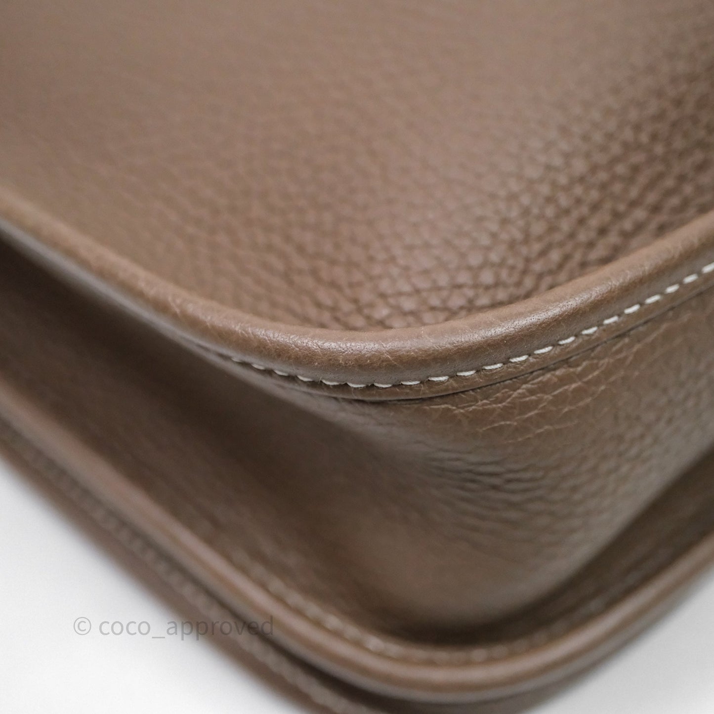 Hermes Evelyne III 29 Etoupe 18 Taurillon Clemence Gold Hardware