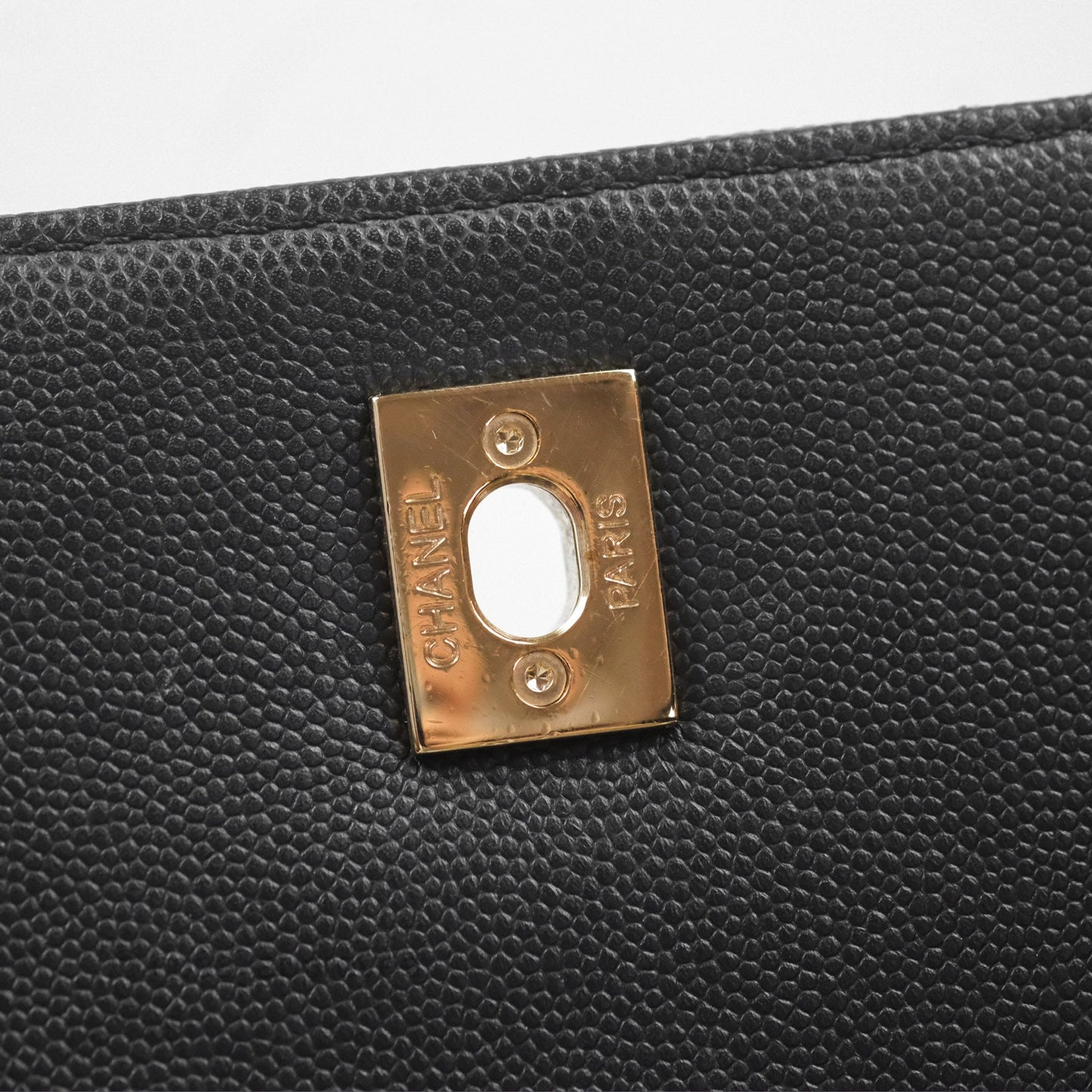 Chanel Quilted Large Business Affinity Flap Black Caviar Gold Hardware