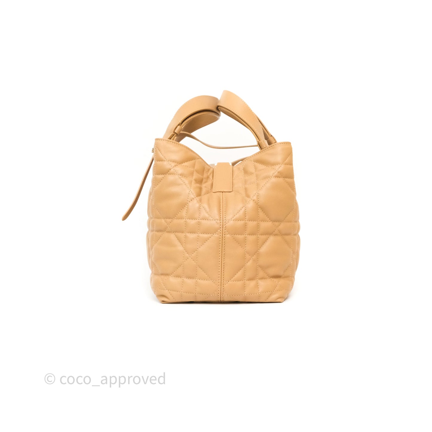 Dior Medium Dior Toujours Bag Tan Beige Macrocannage Calfskin