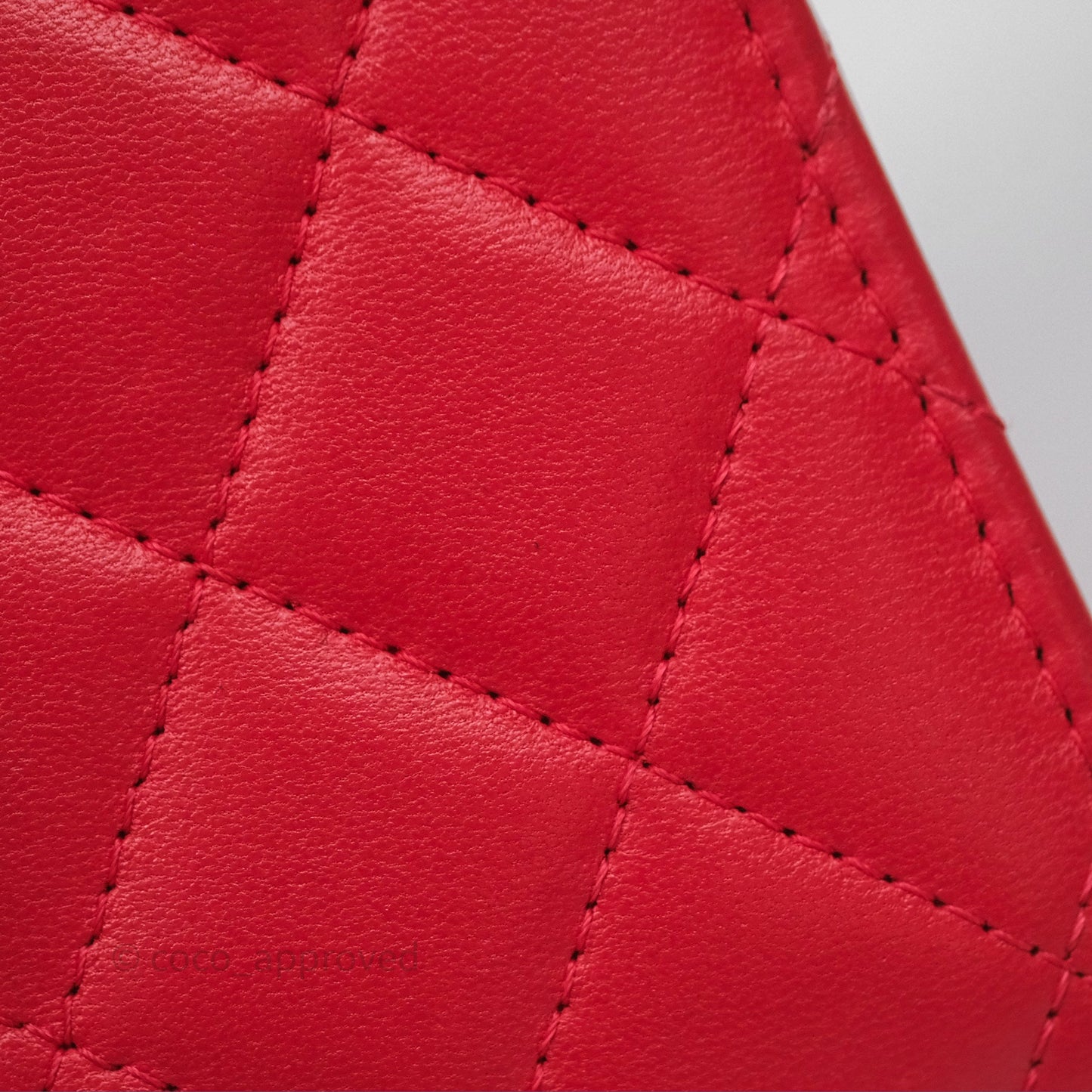 Chanel Mini Quilted Trendy CC Clutch With Chain Red Lambskin Gold Hardware