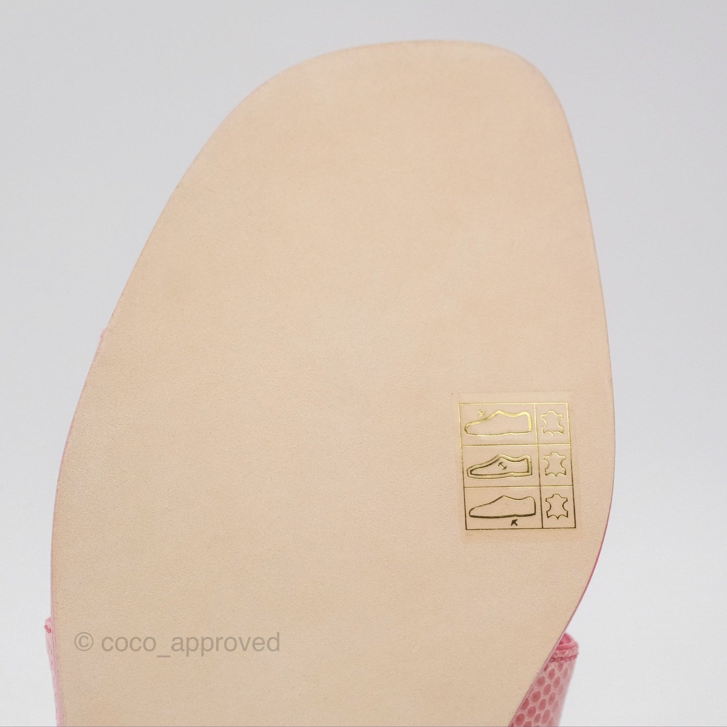Hermès Oran Sandals in Lizard Pink Size 37.5