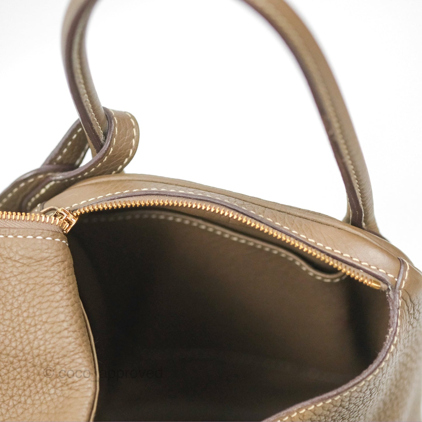 Hermès Lindy 26 Etoupe Clemence Gold Hardware