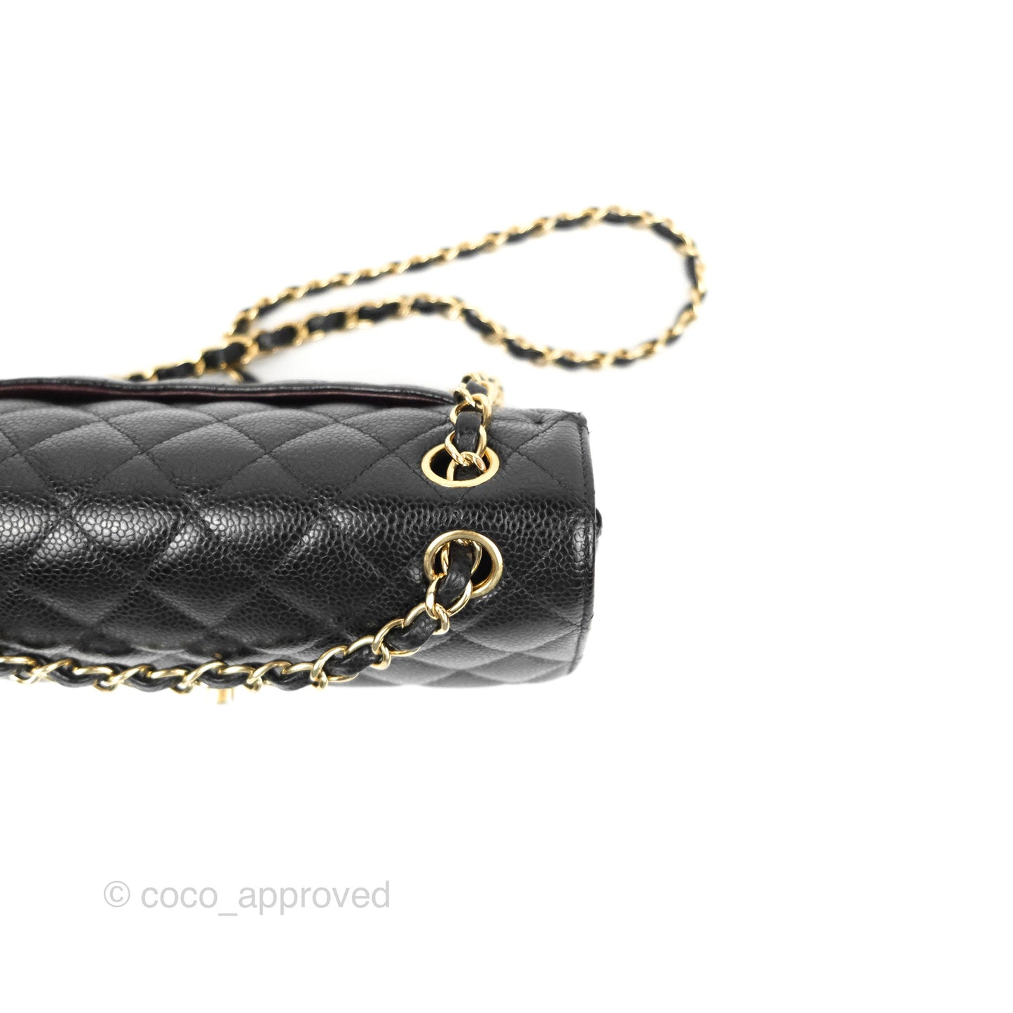 Chanel Small Classic Flap Quilted Black Caviar Gold Hardware