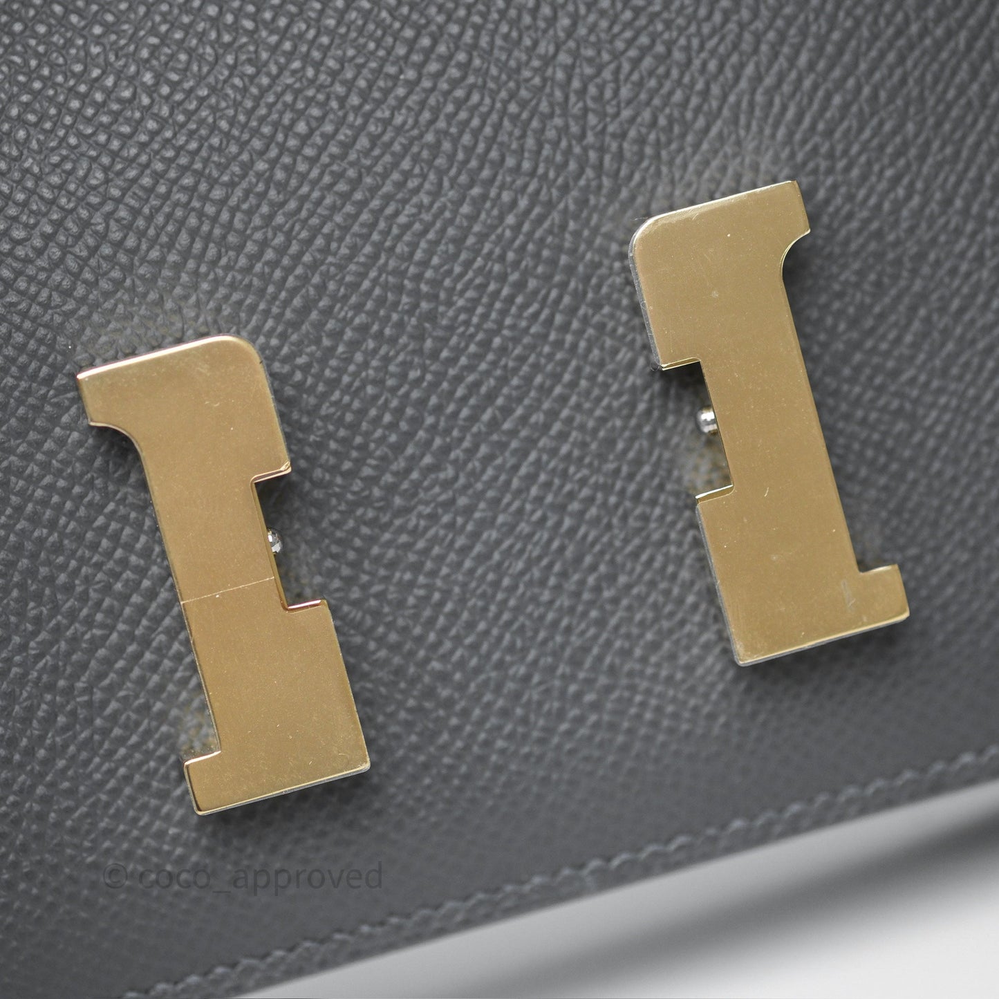 Hermès Constance Elan Ardoise 85 Epsom Gold Hardware