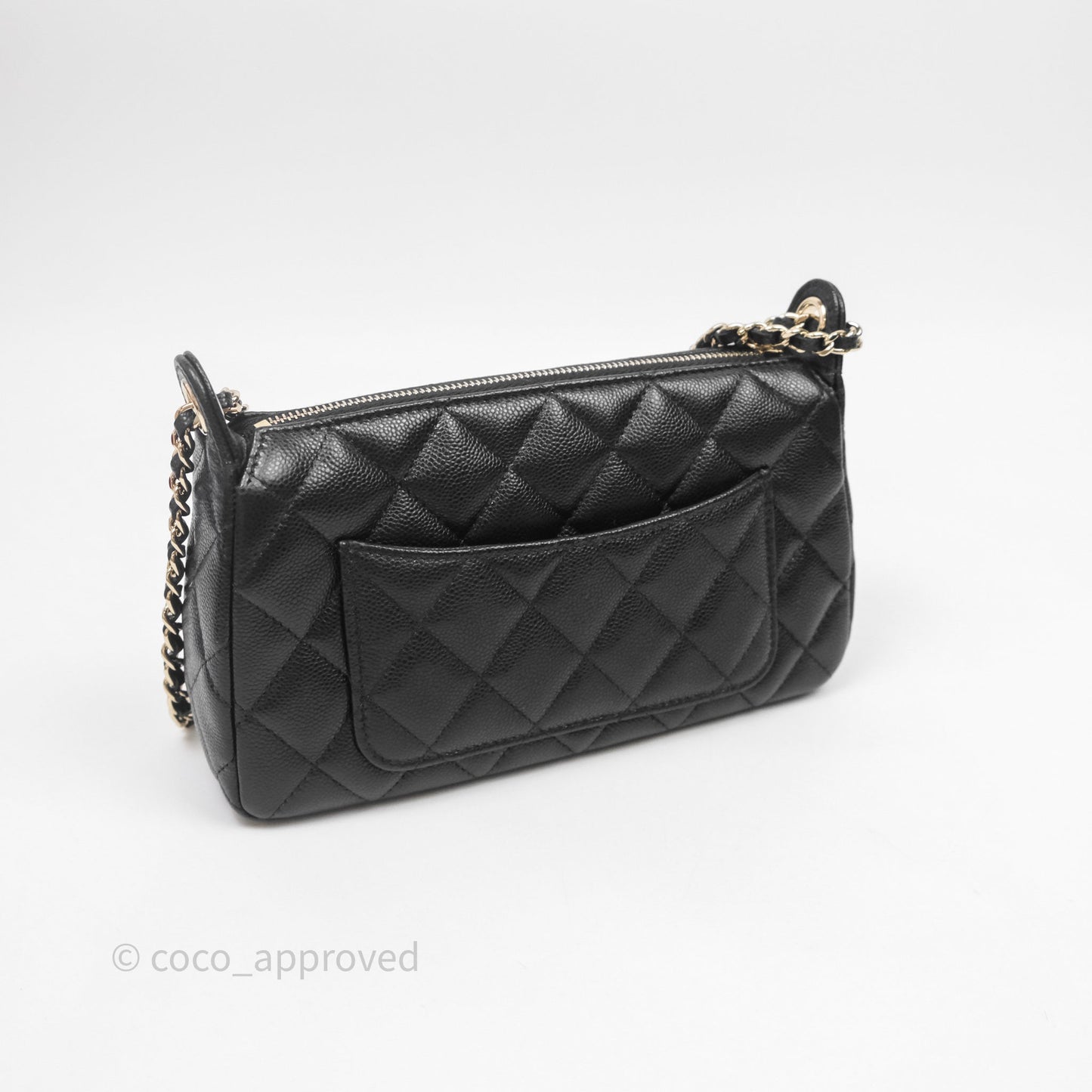 Chanel Clutch on Chain Black Caviar Gold Hardware