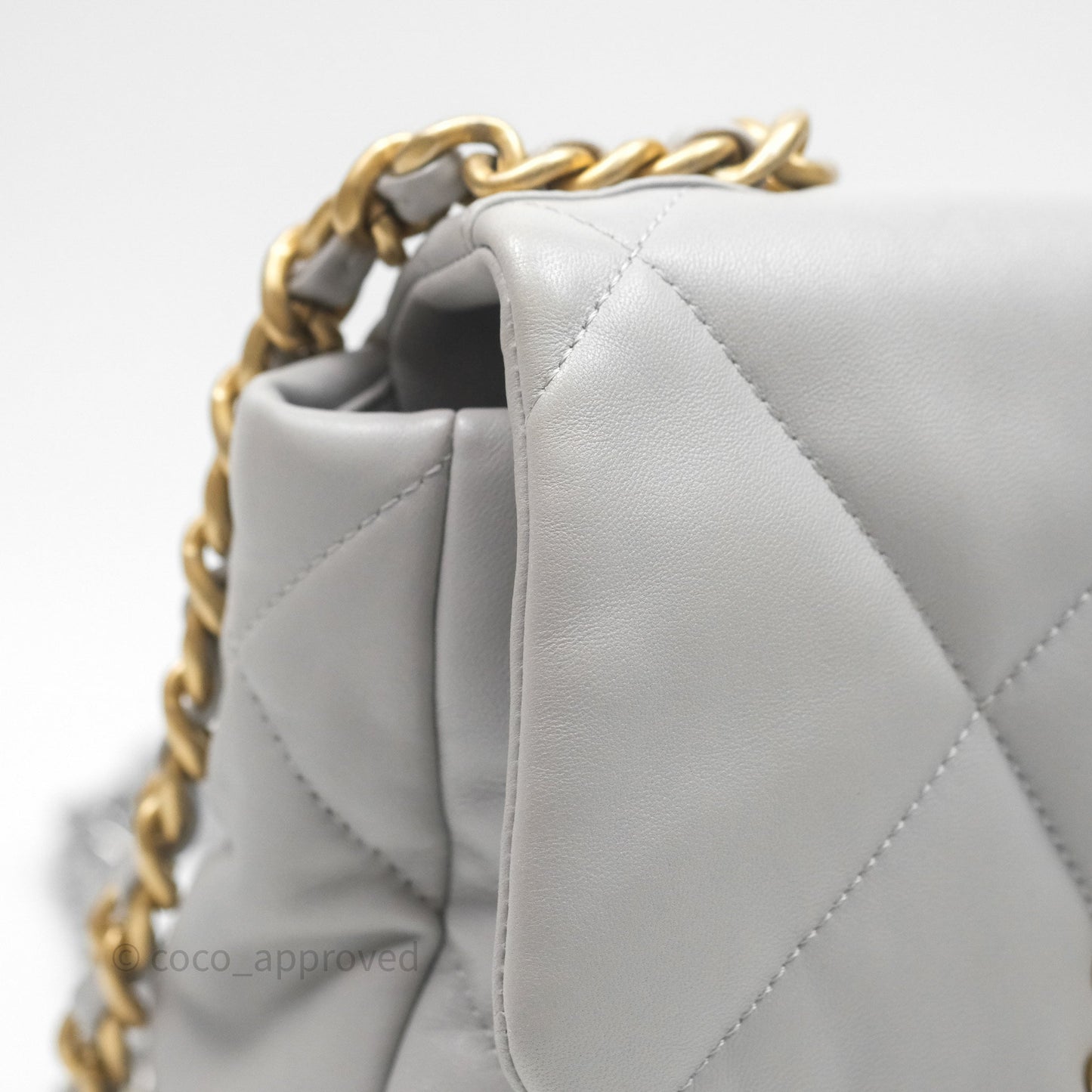 Chanel 19 Small Light Grey Mixed Hardware