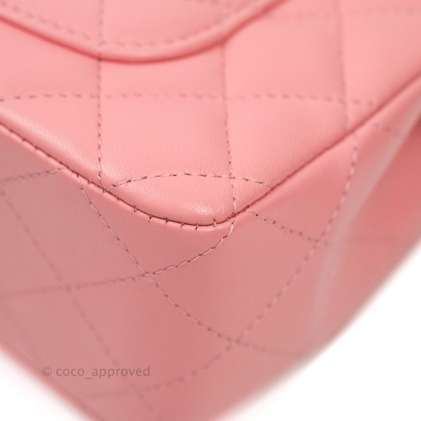 Chanel Quilted Mini Rectangular Pink Lambskin Aged Gold Hardware
