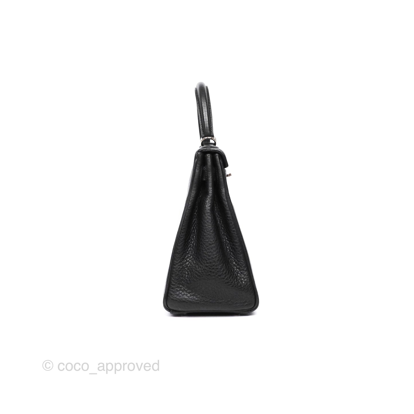 Hermès Kelly 28 Retourne Noir Black 89 Clemence Palladium Hardware