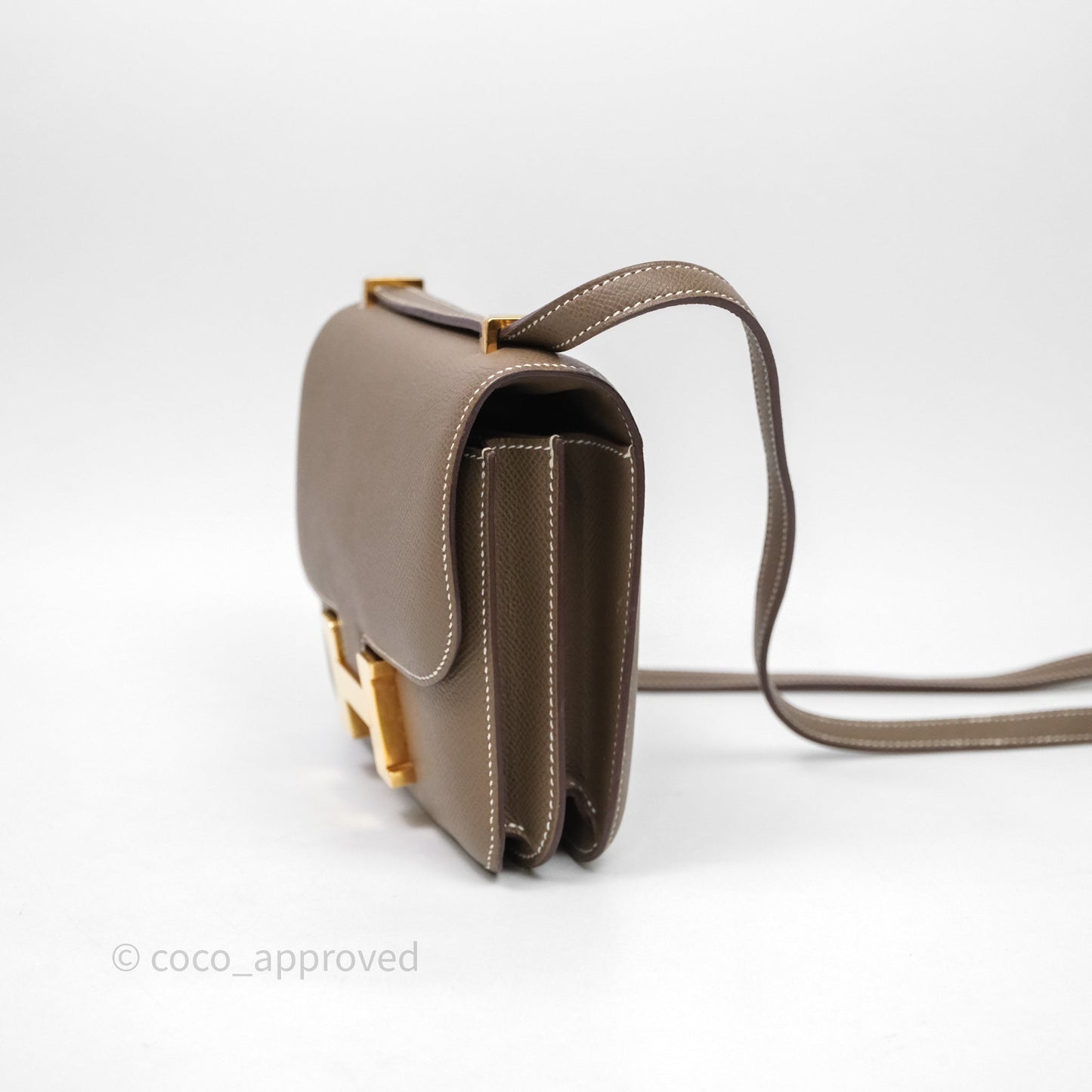 Hermès Constance Mini 18cm Etoupe Epsom Gold Hardware